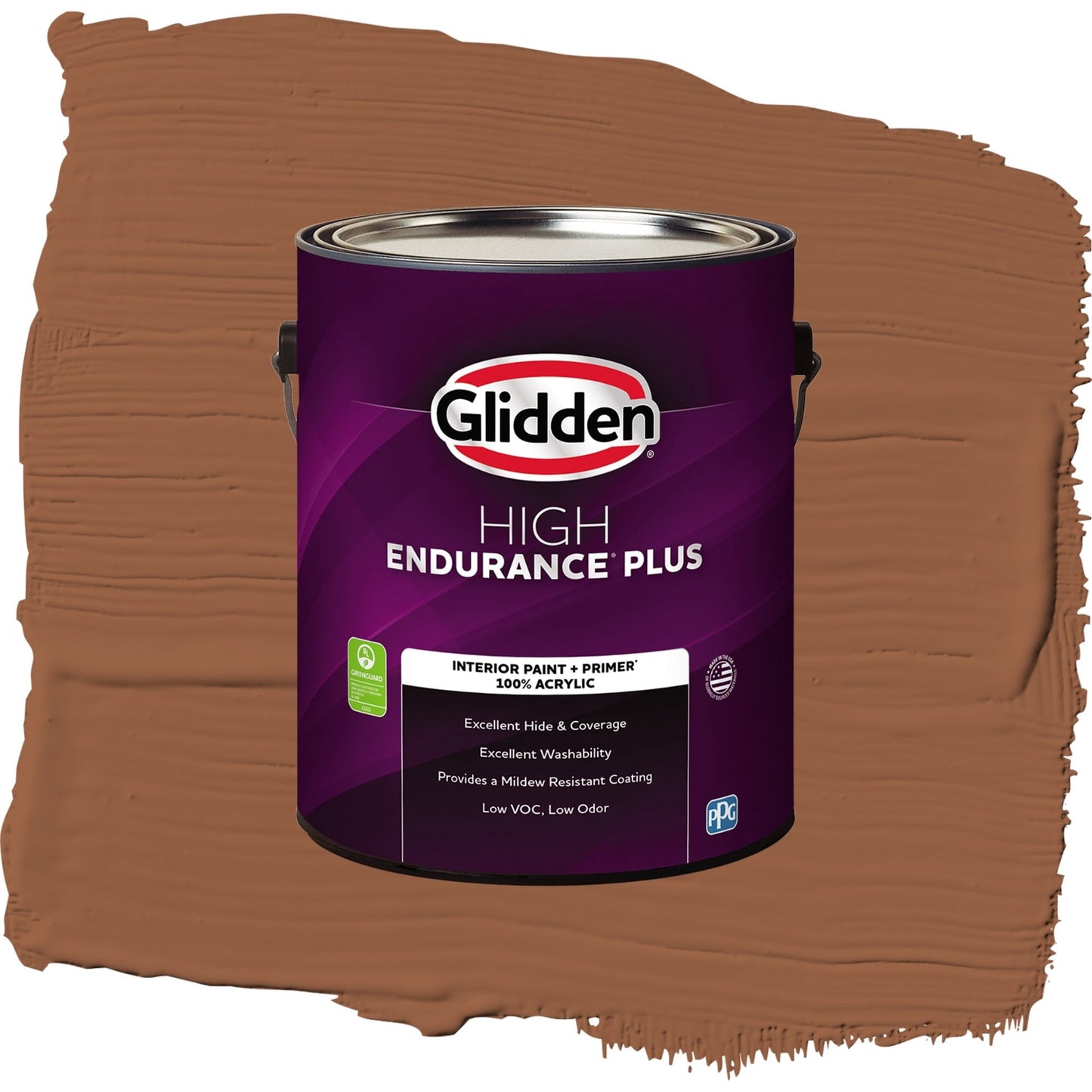 Glidden HEP Cinnamon Spice / Orange, Flat Interior Paint with Primer, 1 Gallon