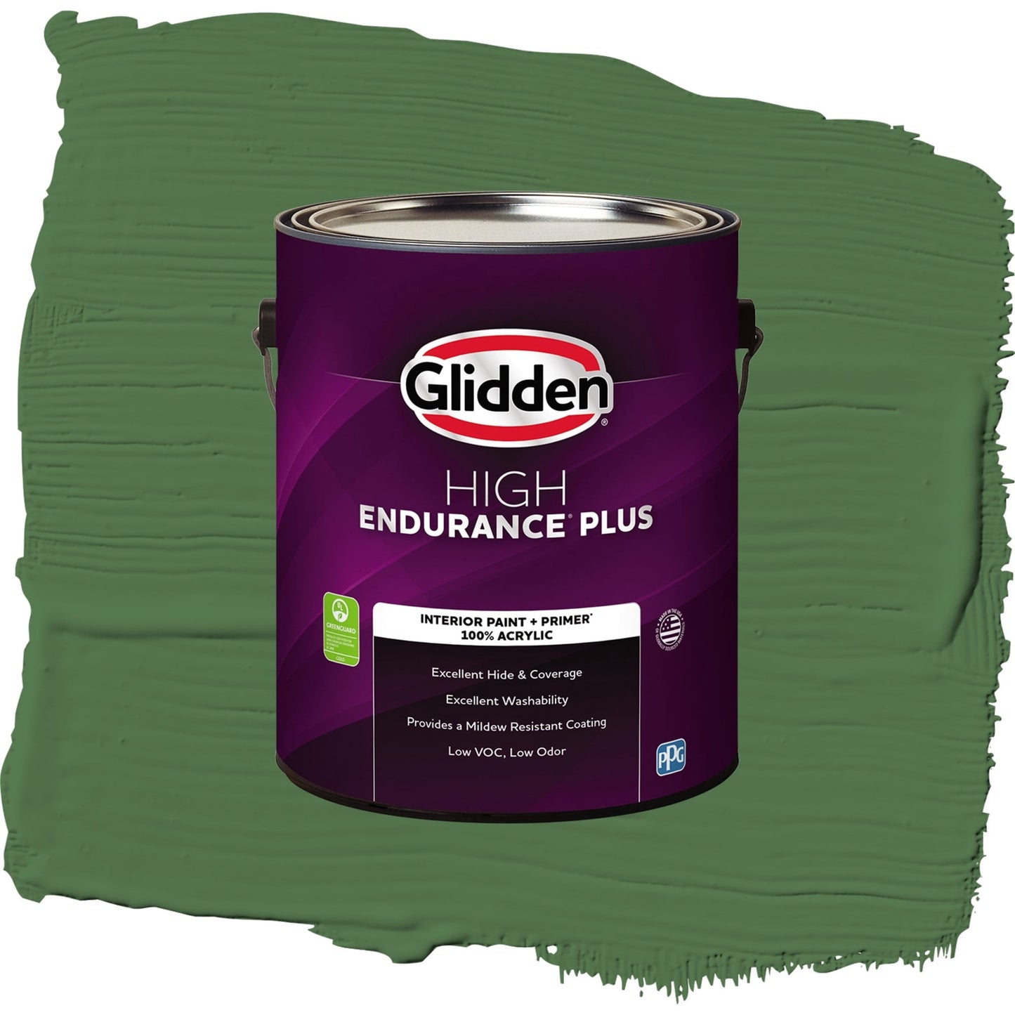 Glidden HEP Clover Leaf / Green, Semi-Gloss Interior Paint with Primer, 1 Gallon