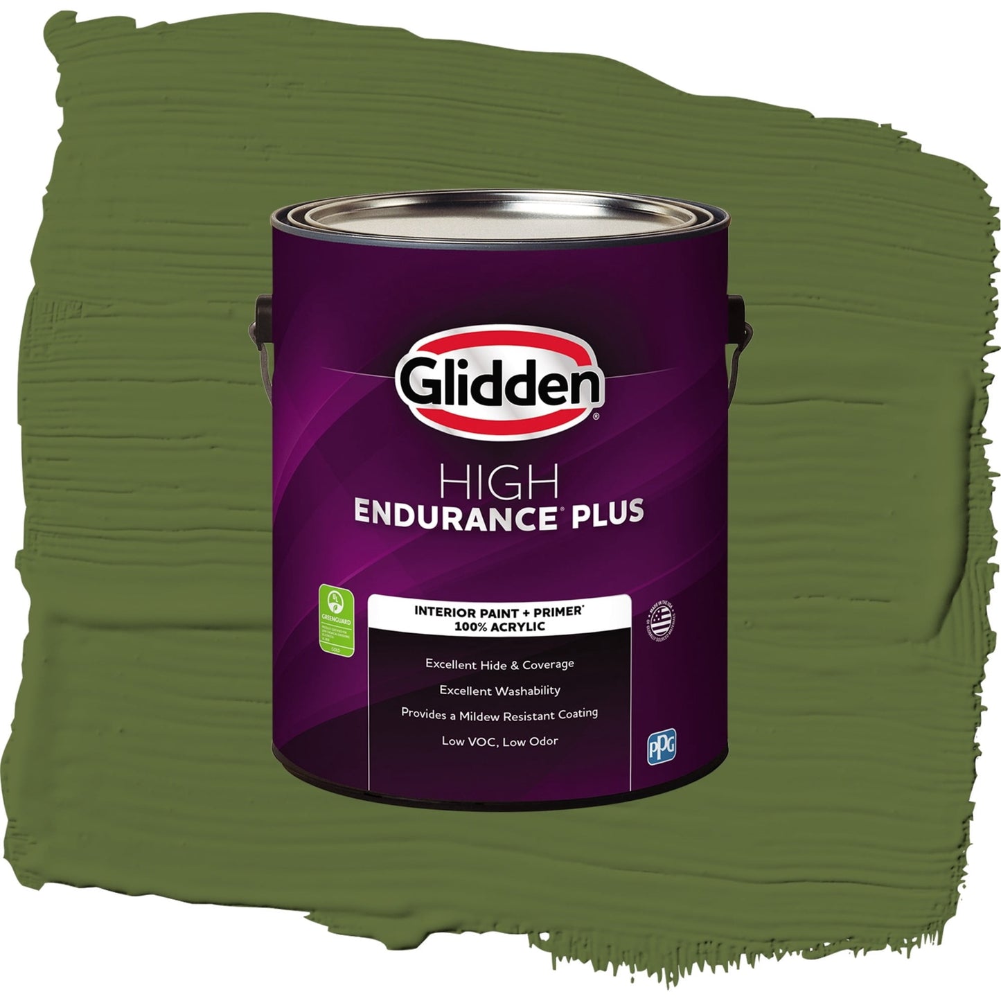 Glidden HEP Globe Artichoke / Green, Flat Interior Paint with Primer, 1 Gallon