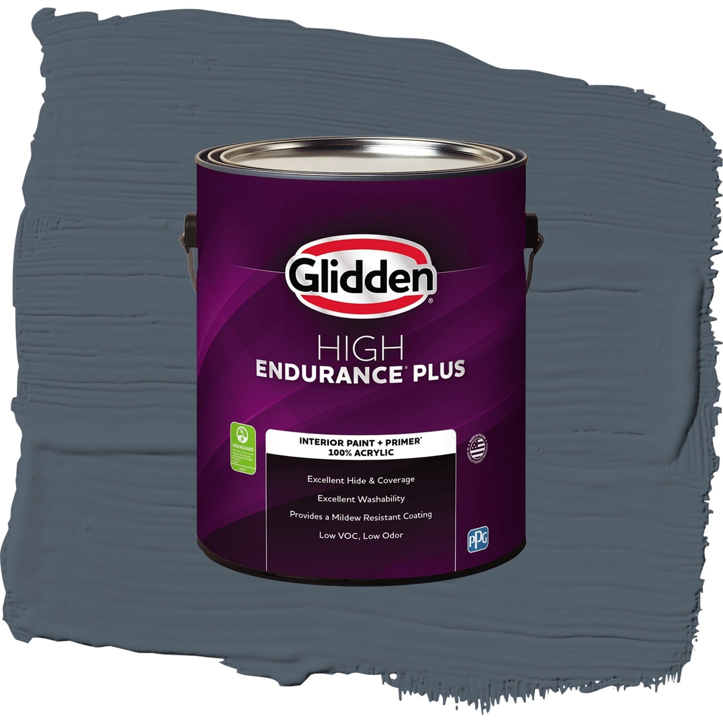 Glidden HEP Goblin / Gray, Flat Interior Paint with Primer, 1 Gallon