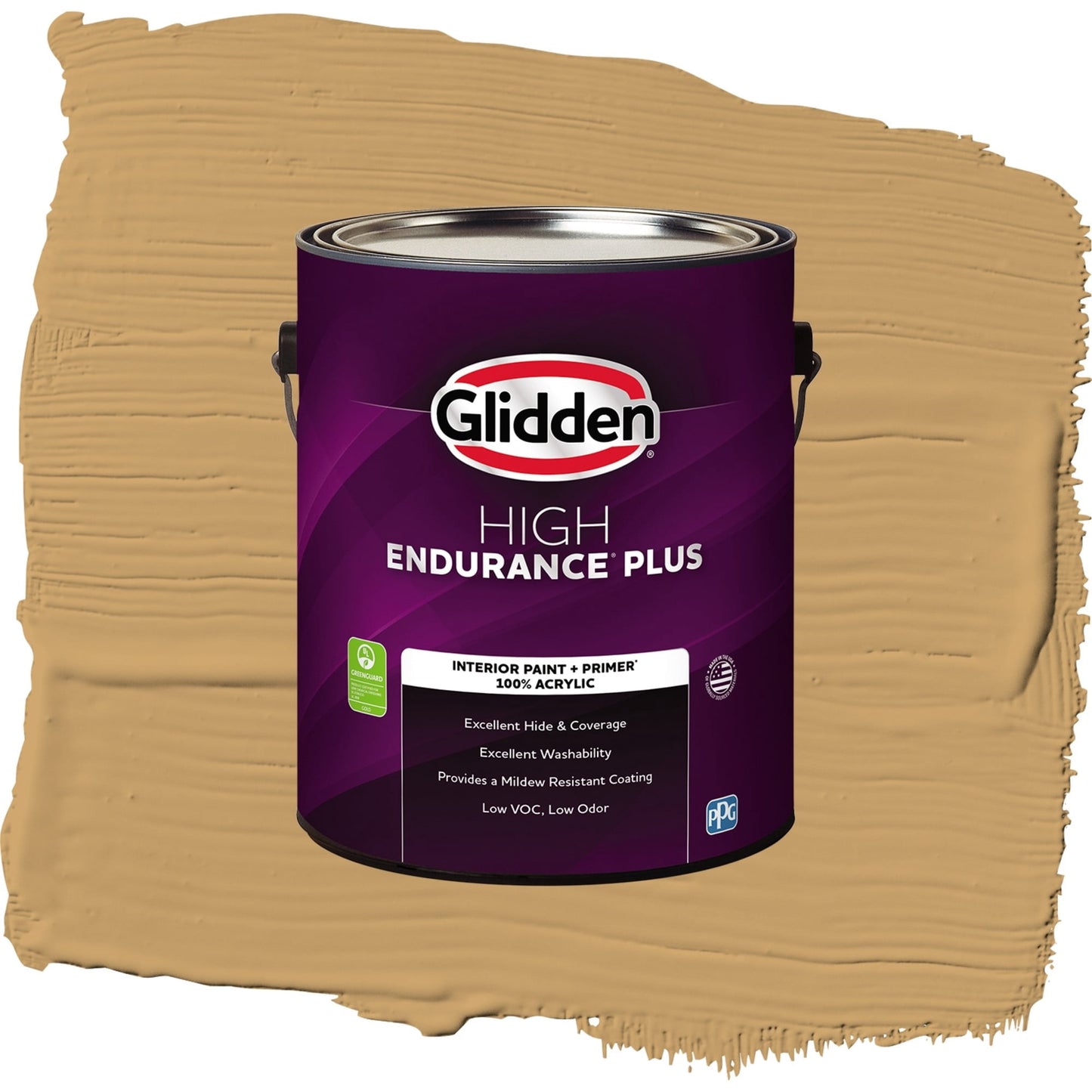 Glidden HEP Good Life / Yellow, Flat Interior Paint with Primer, 1 Gallon