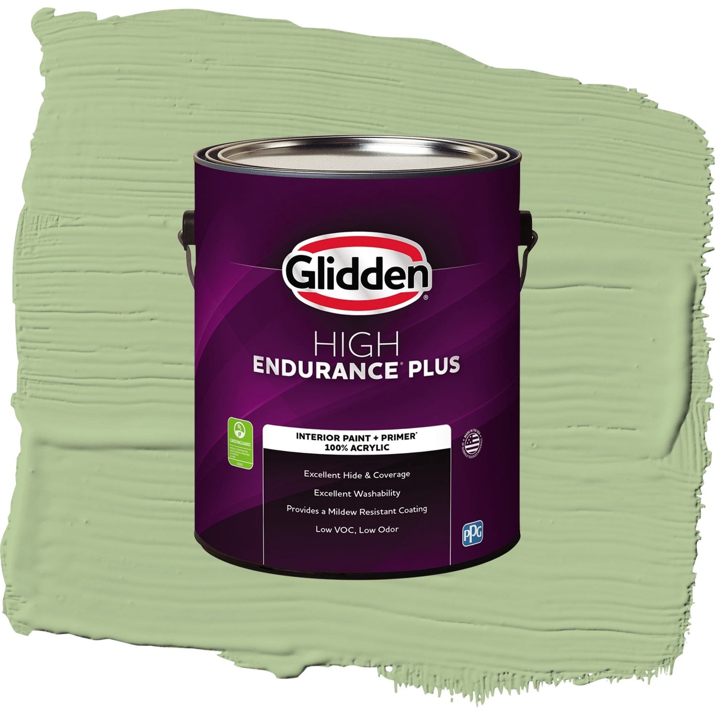 Glidden HEP Harmonious / Green, Flat Interior Paint with Primer, 1 Gallon