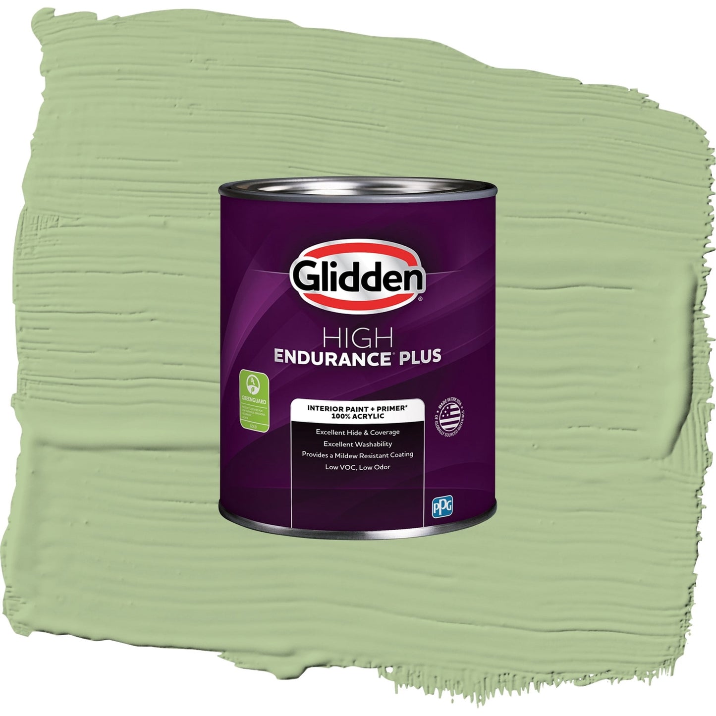 Glidden HEP Harmonious / Green, Semi-Gloss Interior Paint with Primer, 1 Quart
