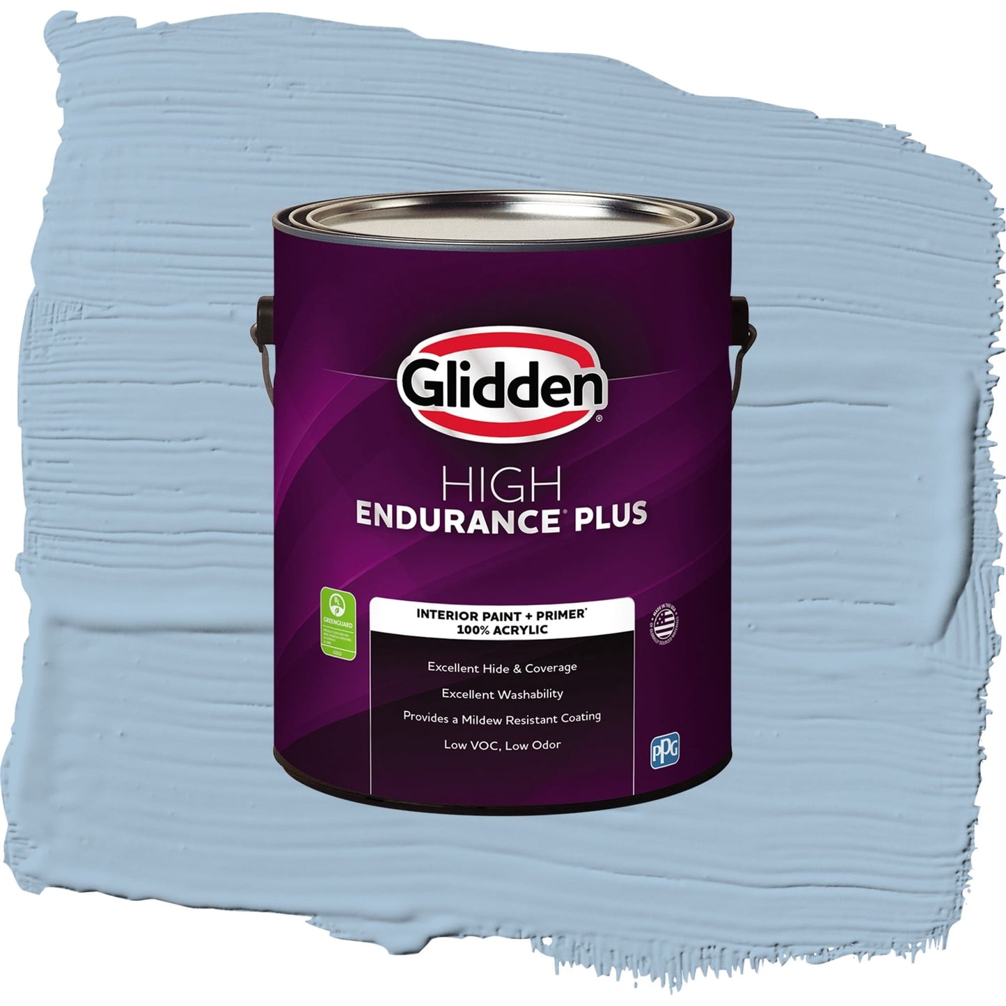 Glidden HEP Heavenly Blue / Blue, Semi-Gloss Interior Paint with Primer, 1 Gallon