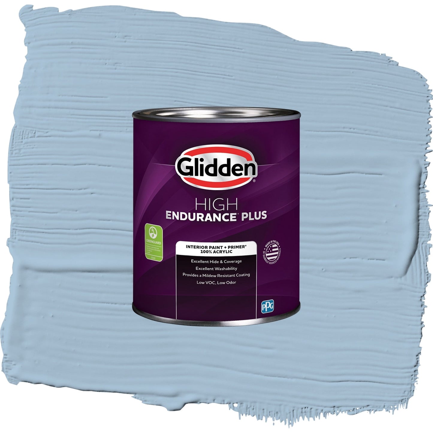 Glidden HEP Heavenly Blue / Blue, Semi-Gloss Interior Paint with Primer, 1 Quart