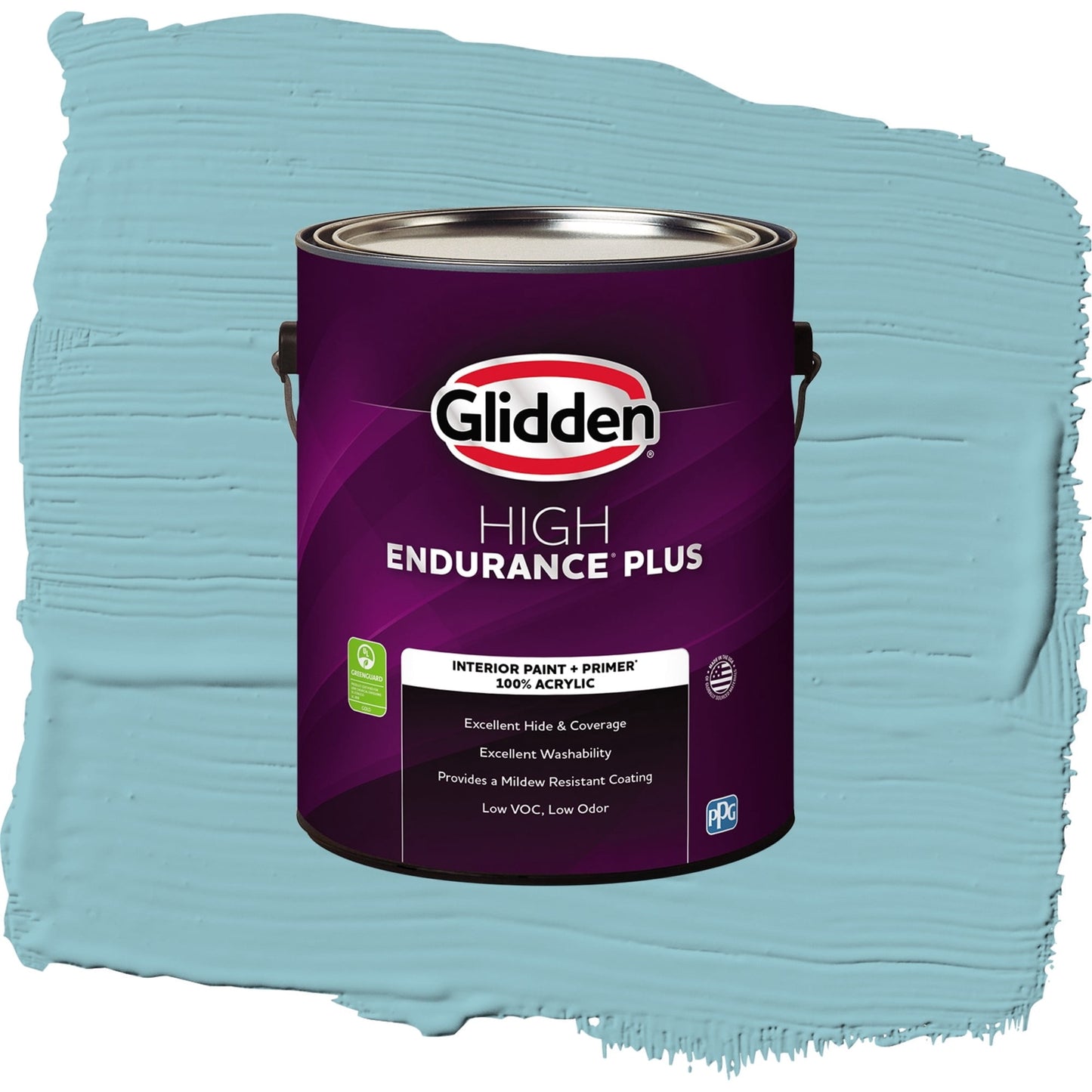 Glidden HEP Kingston Aqua / Blue, Flat Interior Paint with Primer, 1 Gallon