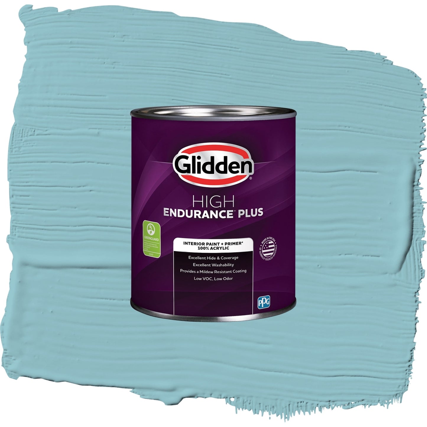 Glidden HEP Kingston Aqua / Blue, Semi-Gloss Interior Paint with Primer, 1 Quart