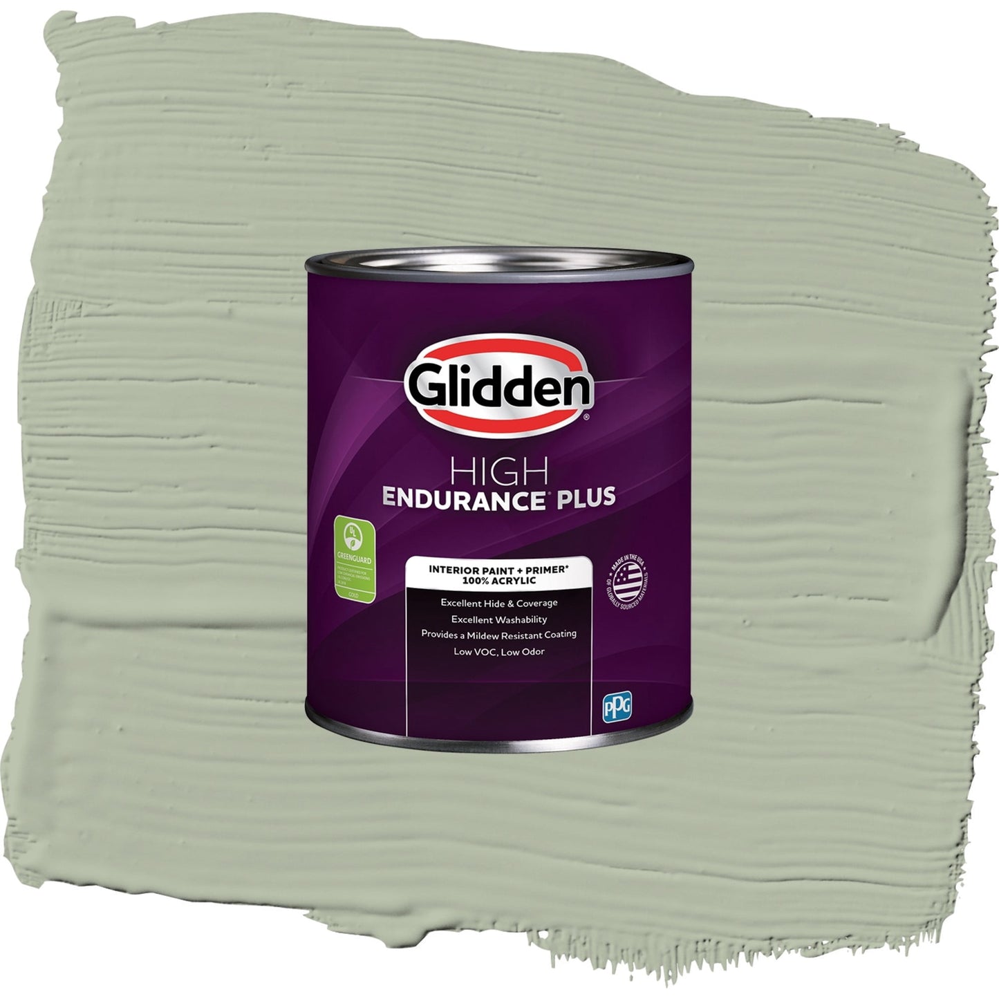Glidden HEP Light Sage / Green, Semi-Gloss Interior Paint with Primer, 1 Quart