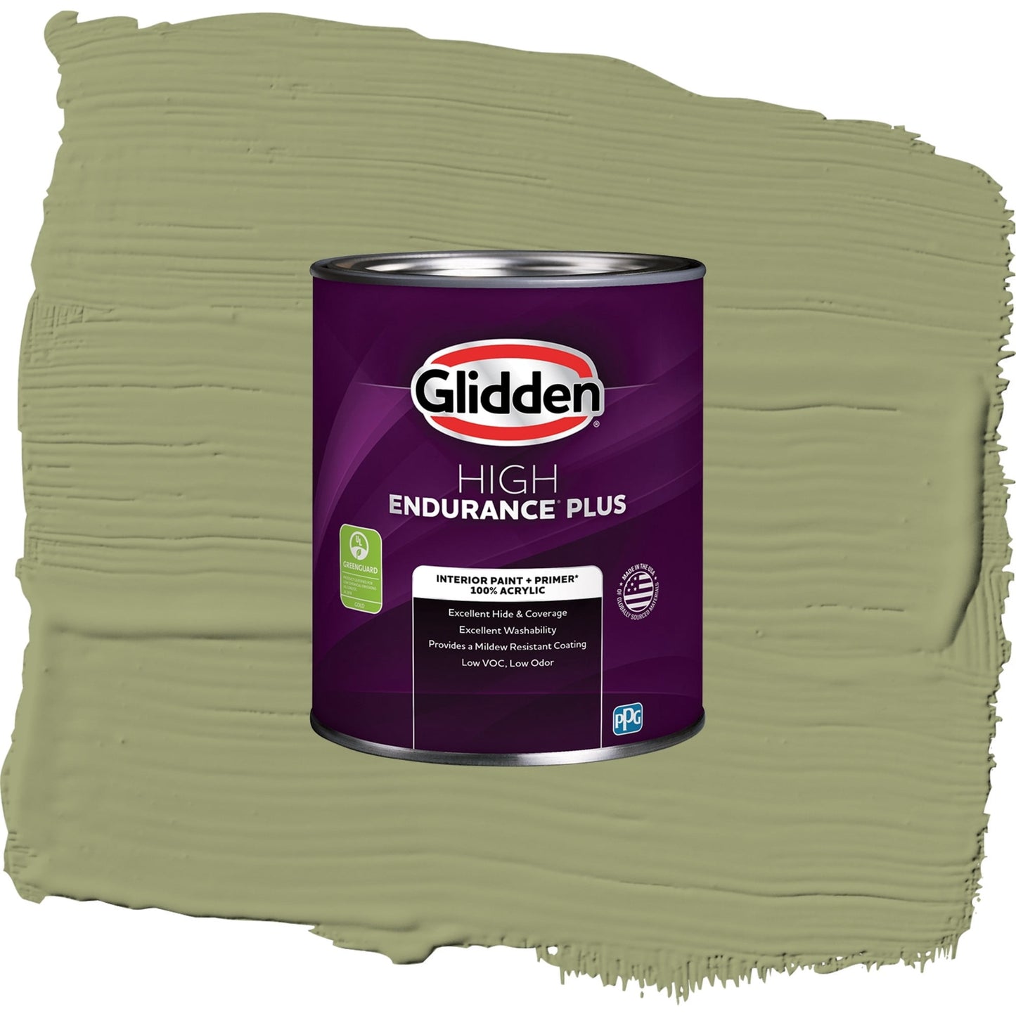 Glidden HEP Pine Trail / Green, Semi-Gloss Interior Paint with Primer, 1 Quart
