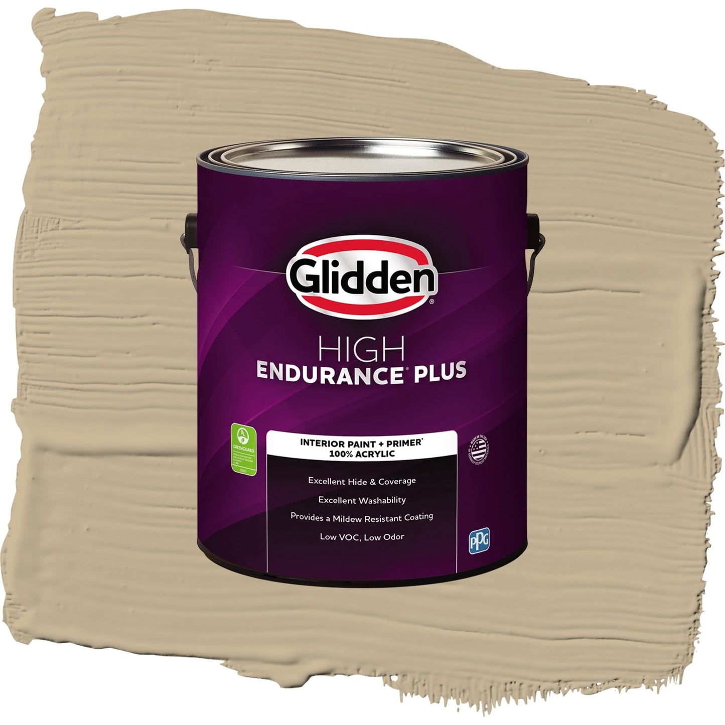 Glidden HEP Rock Cliffs / Beige, Flat Interior Paint with Primer, 1 Gallon