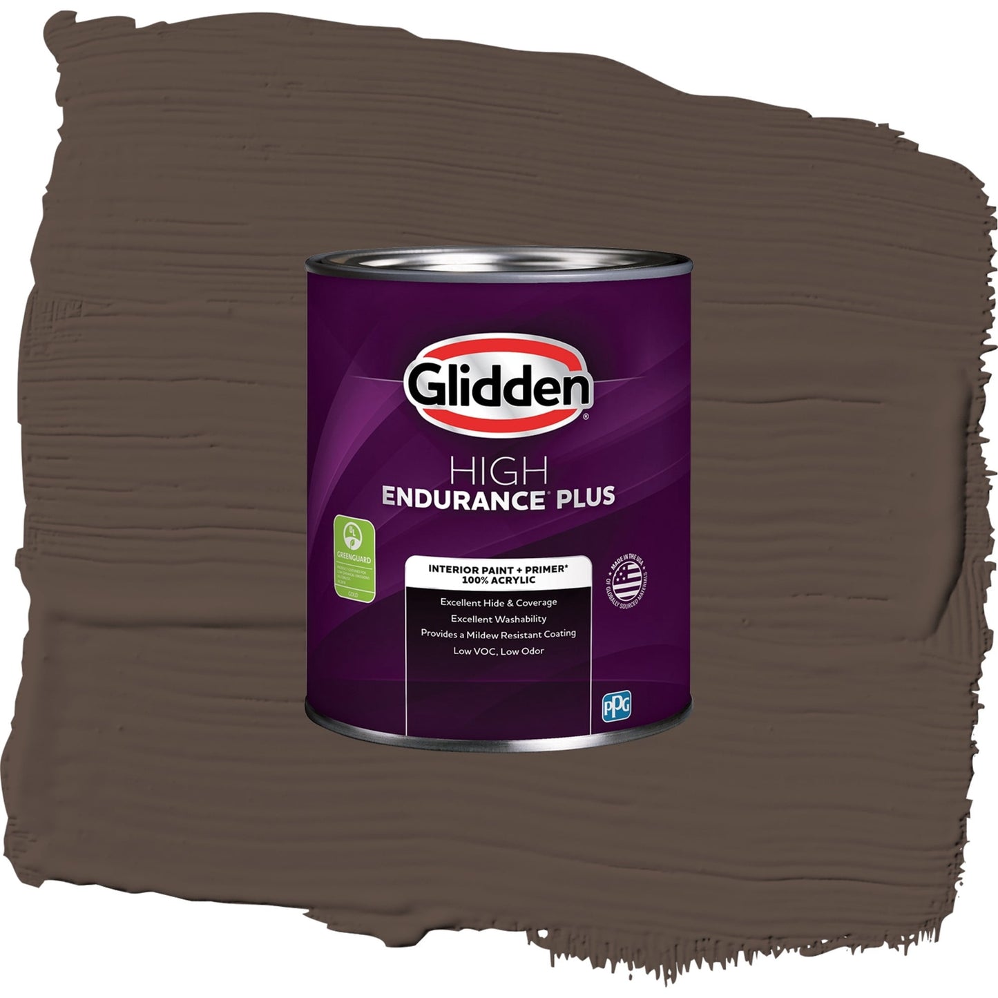 Glidden HEP Sarsaparilla / Brown, Semi-Gloss Interior Paint with Primer, 1 Quart