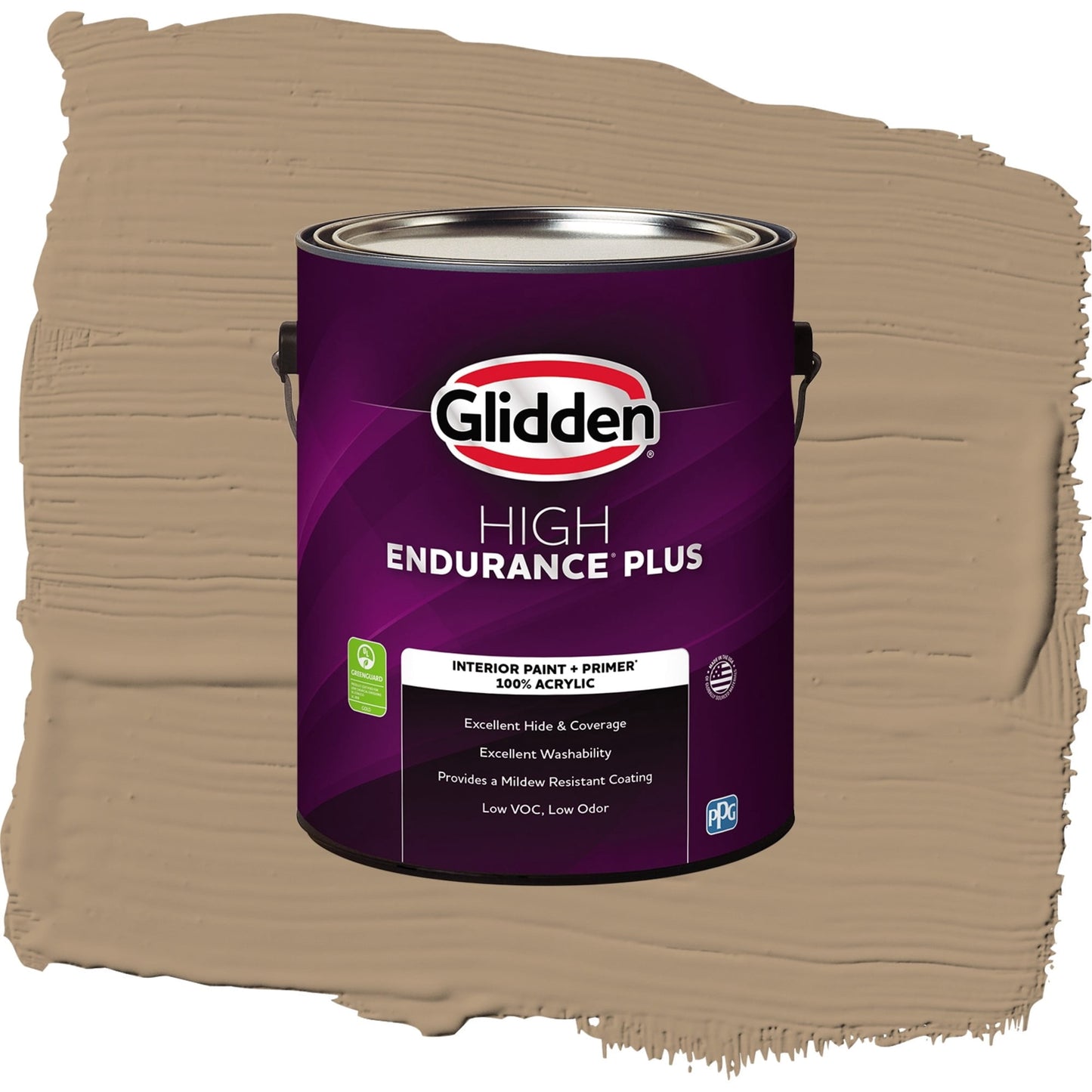 Glidden HEP Sauteed Mushroom / Beige, Eggshell Interior Paint with Primer, 1 Gallon