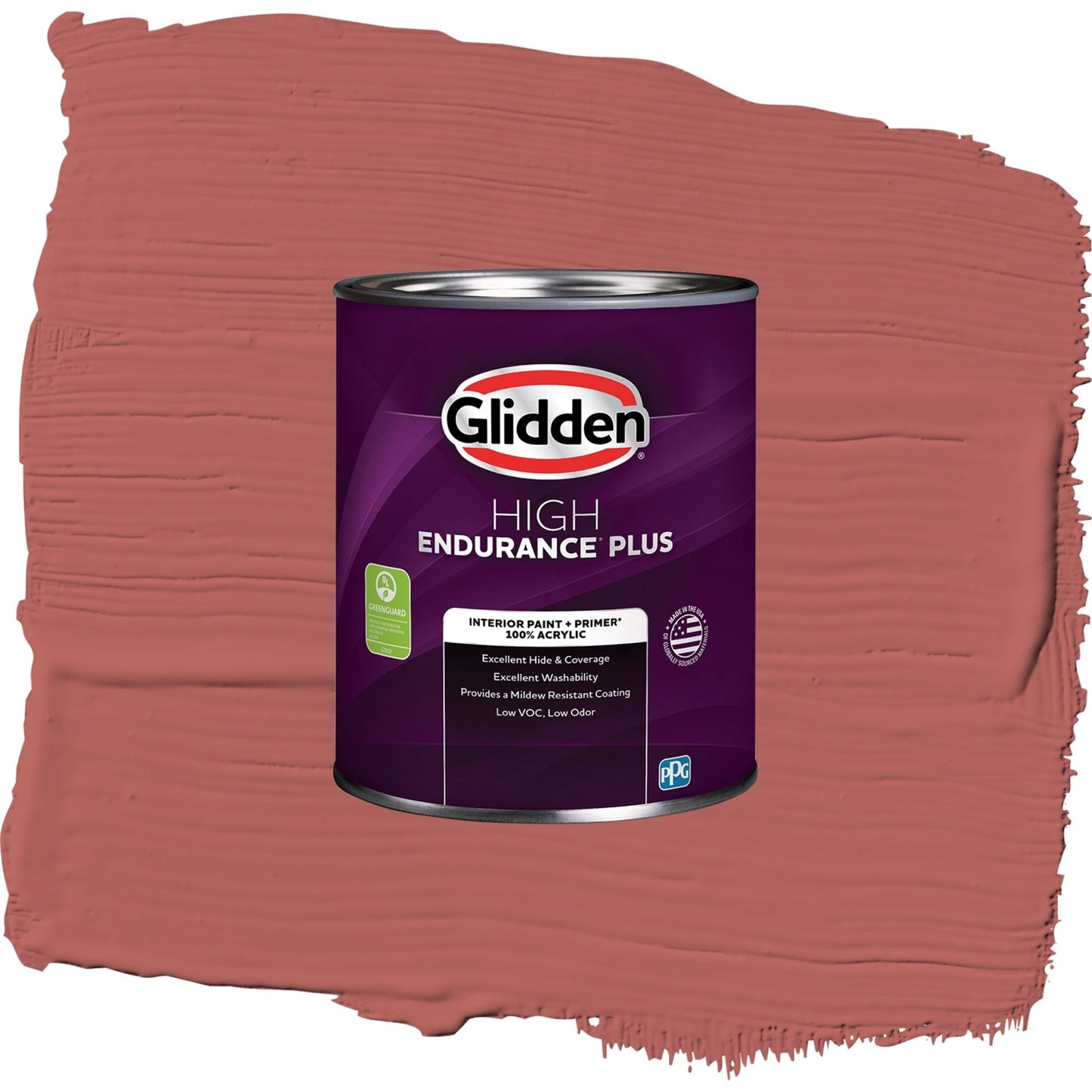 Glidden HEP Sienna Red / Red, Eggshell Interior Paint with Primer, 1 Quart