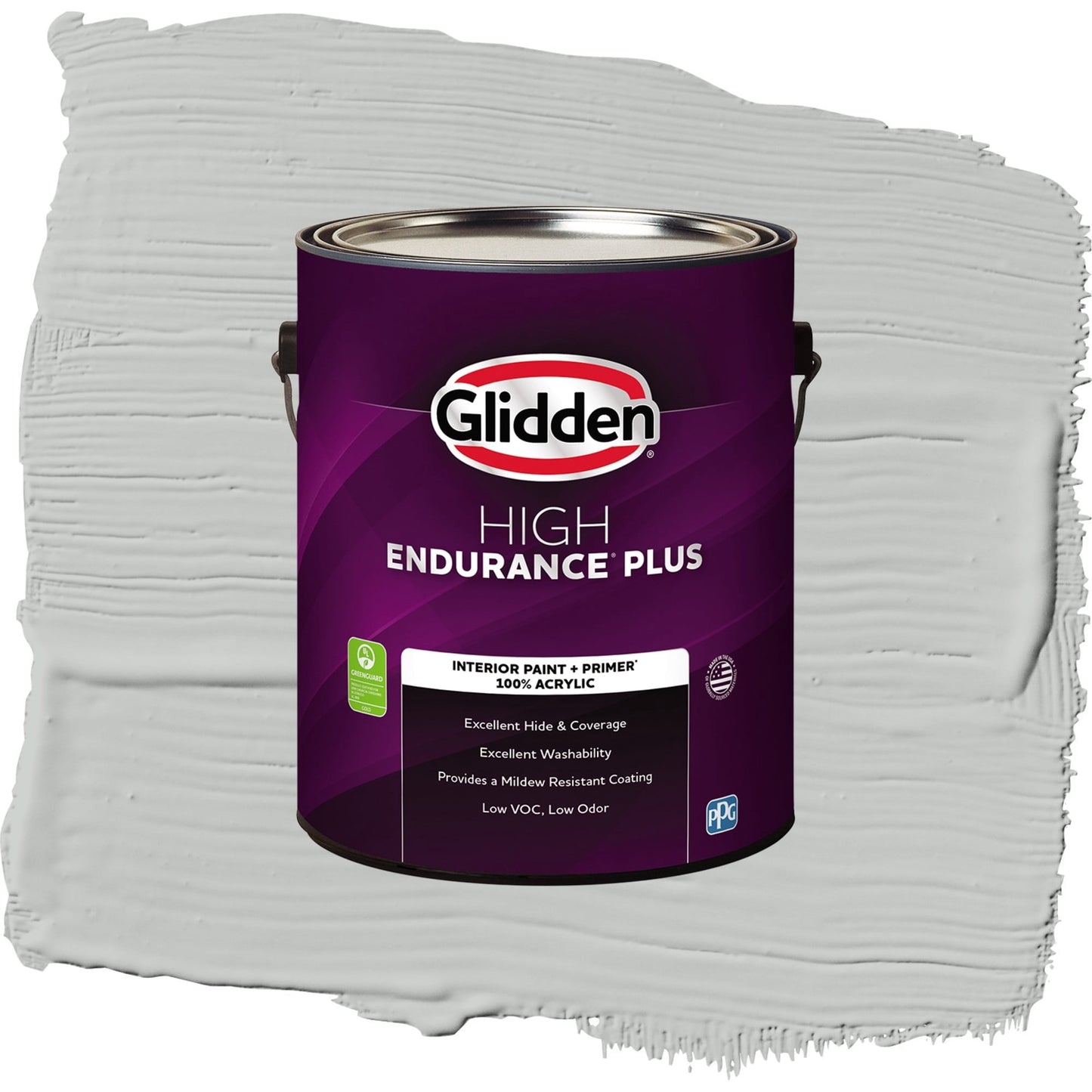 Glidden HEP Solitary State / Gray, Eggshell Interior Paint with Primer, 1 Gallon