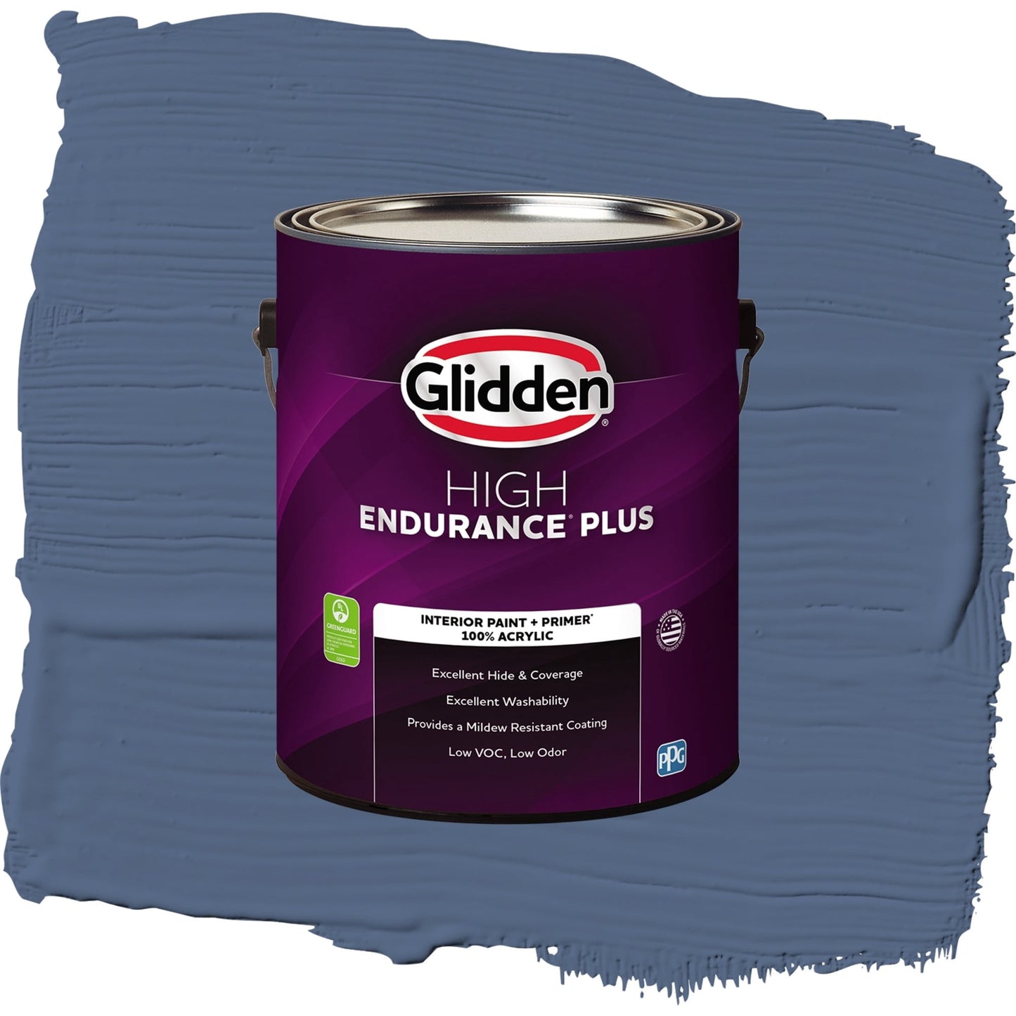 Glidden HEP Stained Glass / Blue, Flat Interior Paint with Primer, 1 Gallon