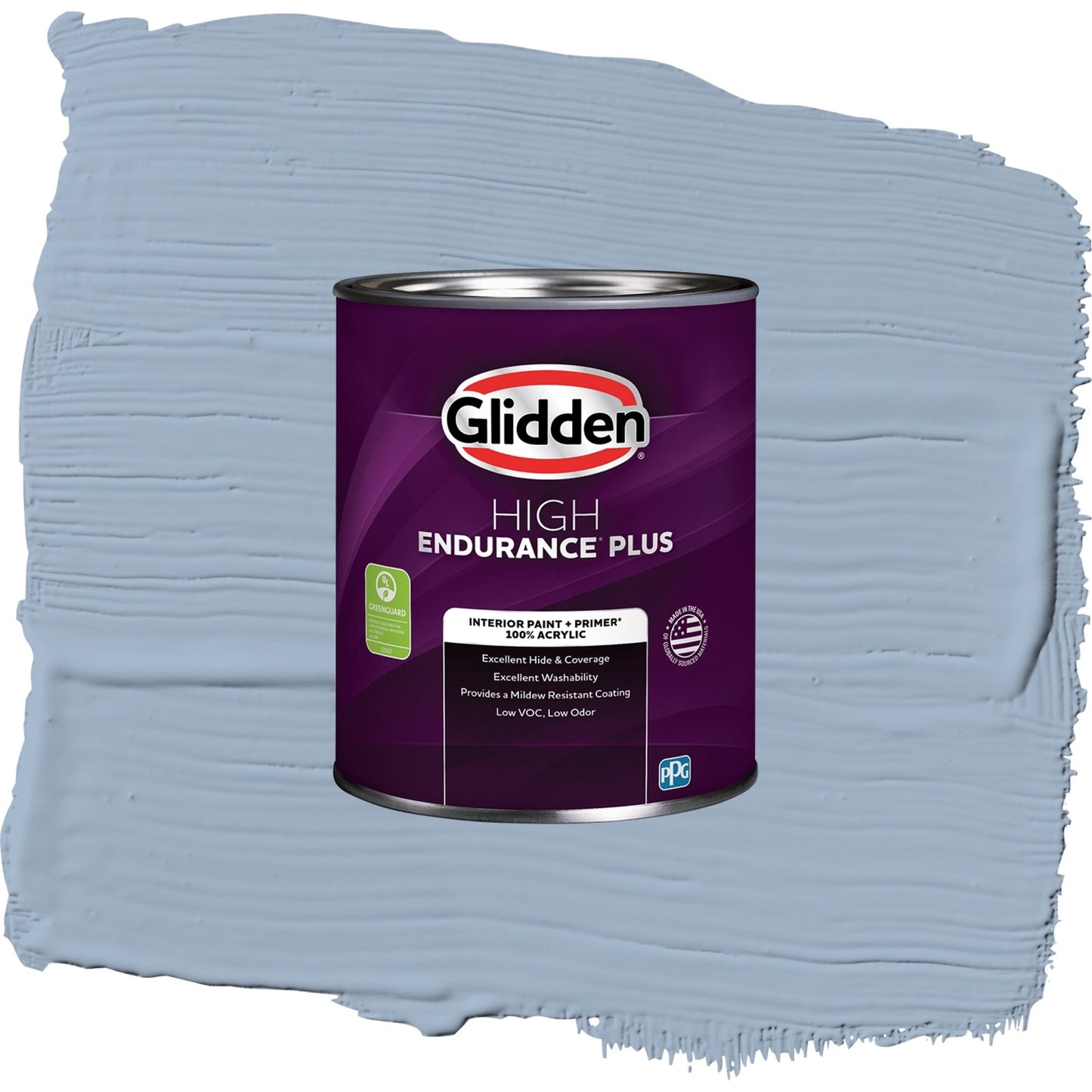 Glidden HEP Sterling Silver / Blue, Semi-Gloss Interior Paint with Primer, 1 Quart