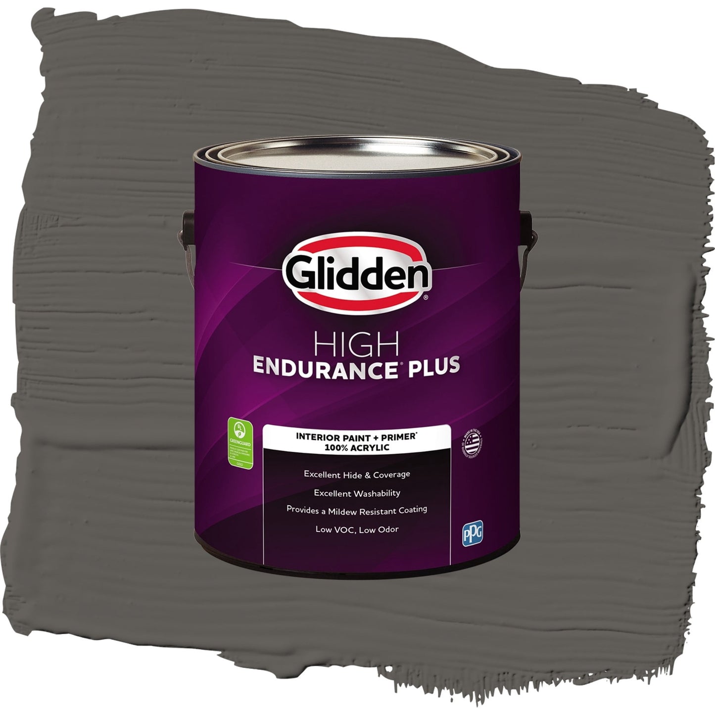 Glidden HEP Stone's Throw / Gray, Flat Interior Paint with Primer, 1 Gallon