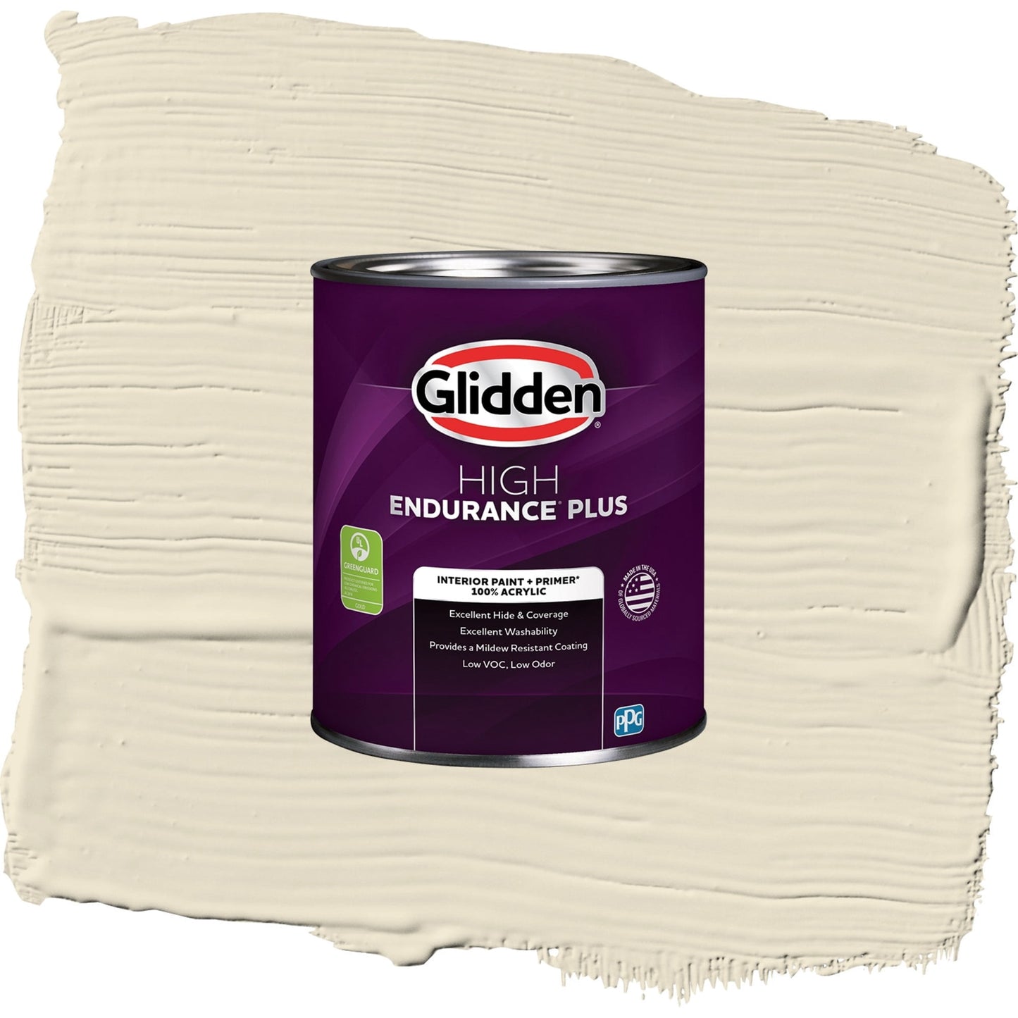 Glidden HEP Sugar Cookie / Off-White Eggshell Interior Paint with Primer, 1 Quart