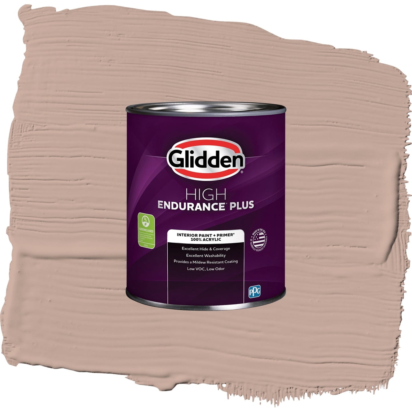 Glidden HEP Taupe Tapestry / Beige, Eggshell Interior Paint with Primer, 1 Quart