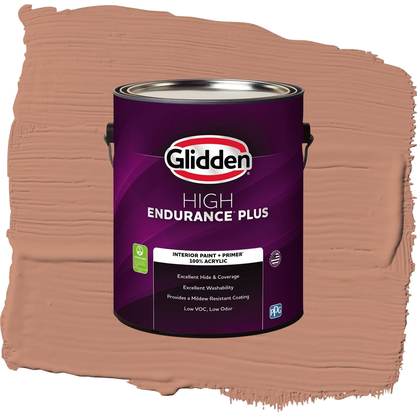Glidden HEP Terrazzo Tan / Orange, Flat Interior Paint with Primer, 1 Gallon