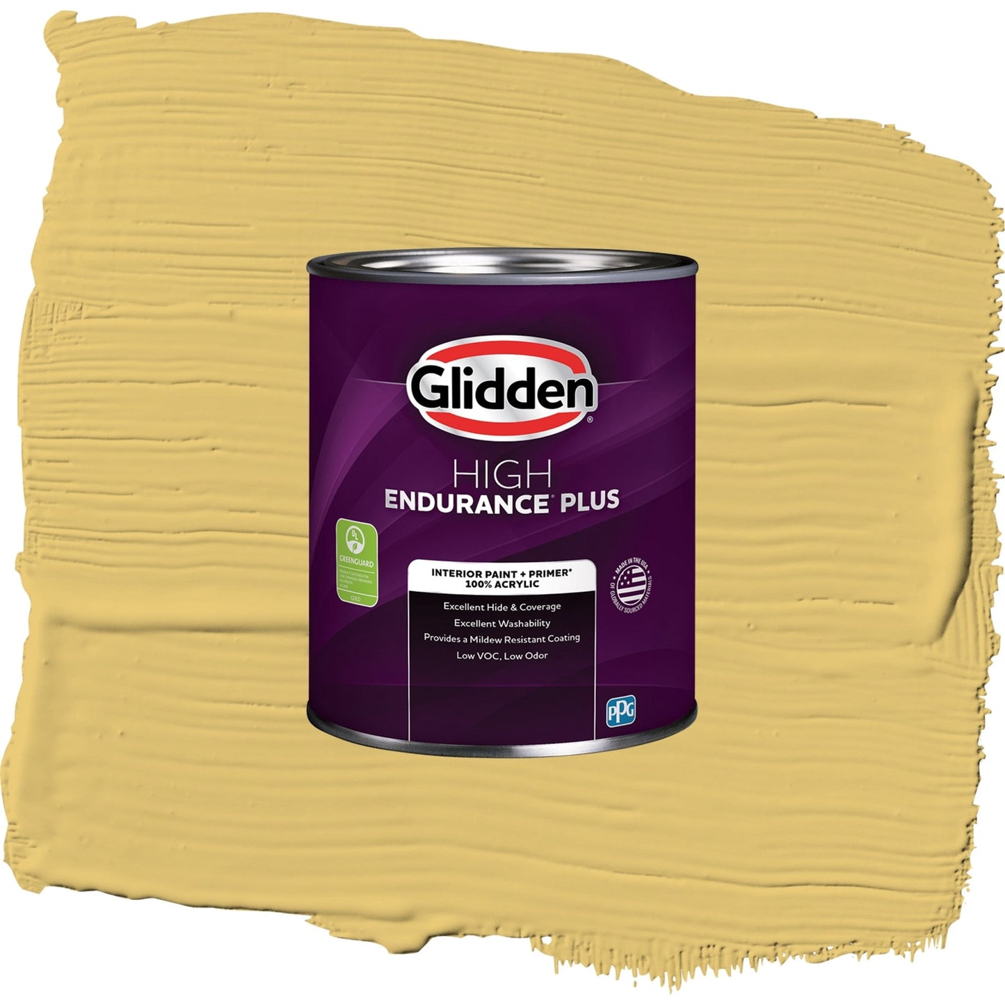 Glidden HEP Tropical Siesta / Yellow, Eggshell Interior Paint with Primer, 1 Quart