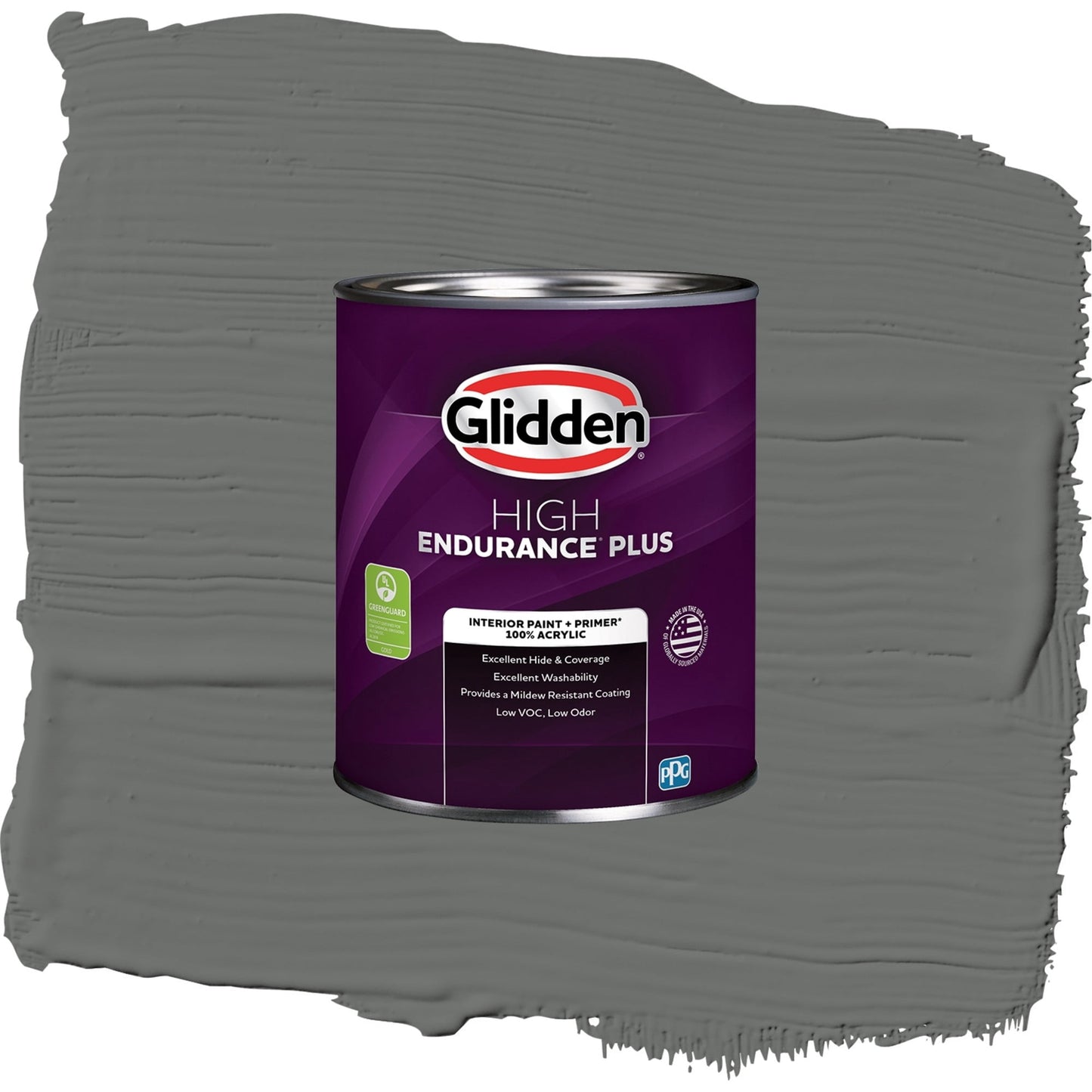 Glidden HEP Up in Smoke / Gray, Semi-Gloss Interior Paint with Primer, 1 Quart