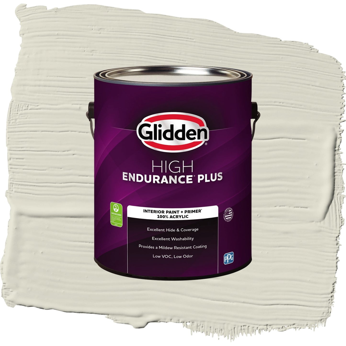 Glidden HEP Veil Of Dusk / Gray, Flat Interior Paint with Primer, 1 Gallon