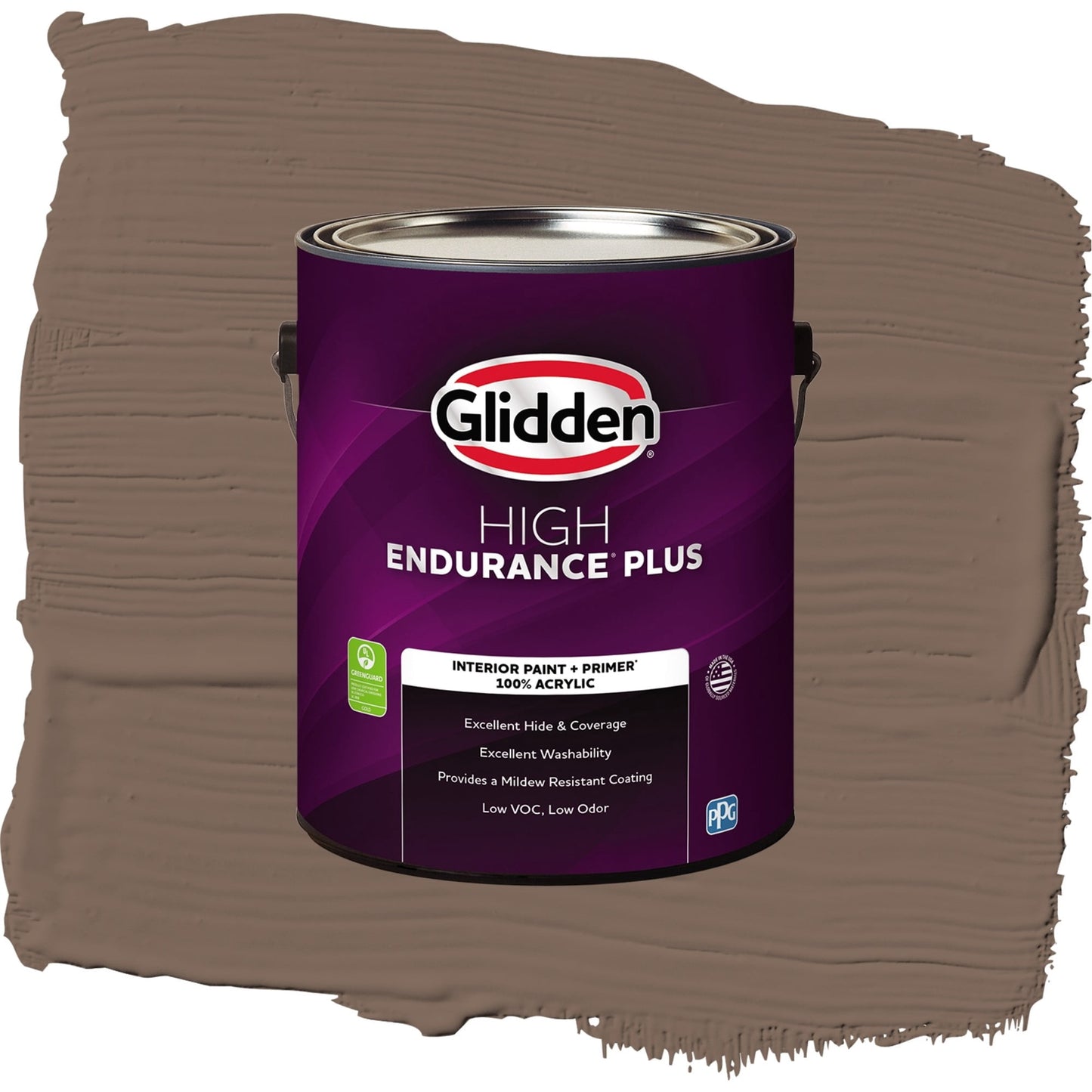 Glidden HEP Warrior / Brown, Eggshell Interior Paint with Primer, 1 Gallon