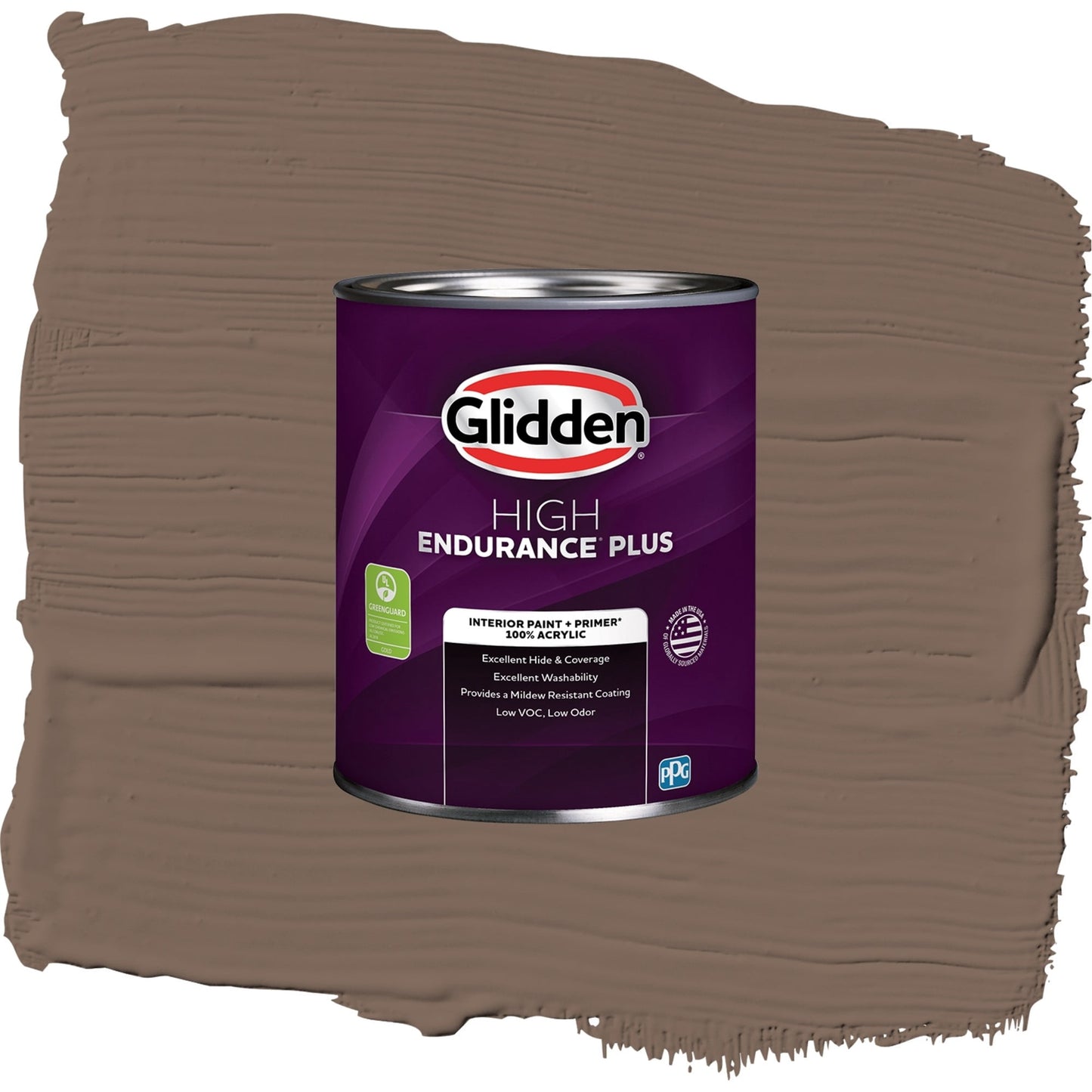Glidden HEP Warrior / Brown, Semi-Gloss Interior Paint with Primer, 1 Quart