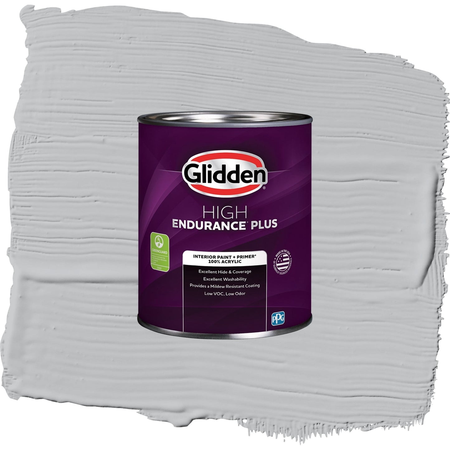 Glidden HEP Whirlwind / Gray, Semi-Gloss Interior Paint with Primer, 1 Quart