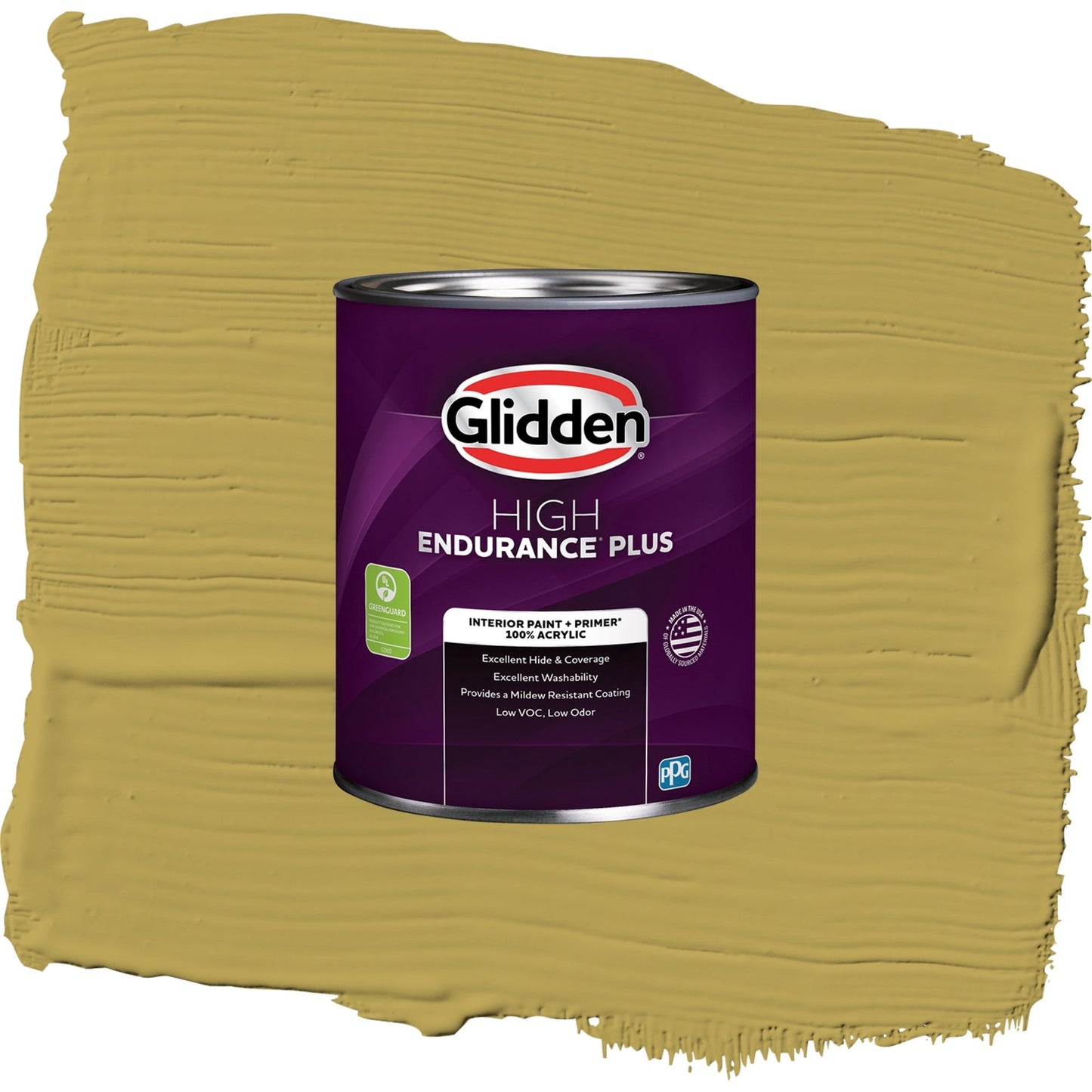 Glidden HEP Woolen Mittens / Green, Semi-Gloss Interior Paint with Primer, 1 Quart