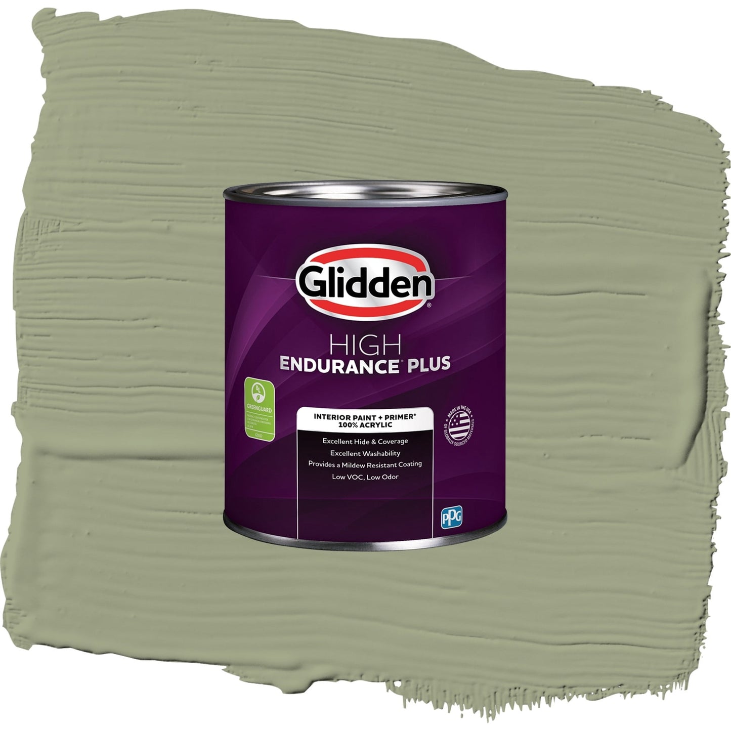 Glidden HEP Zebra Grass / Green, Semi-Gloss Interior Paint with Primer, 1 Quart