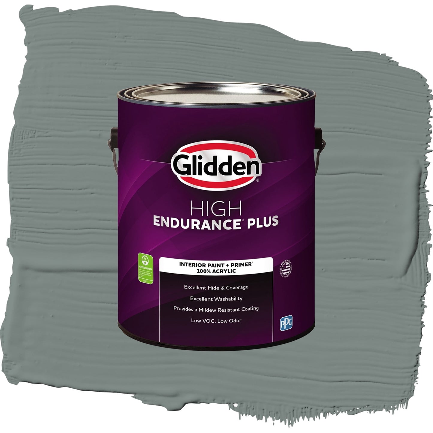Glidden HEP Thunderbolt / Gray, Semi-Gloss Interior Paint with Primer, 1 Gallon