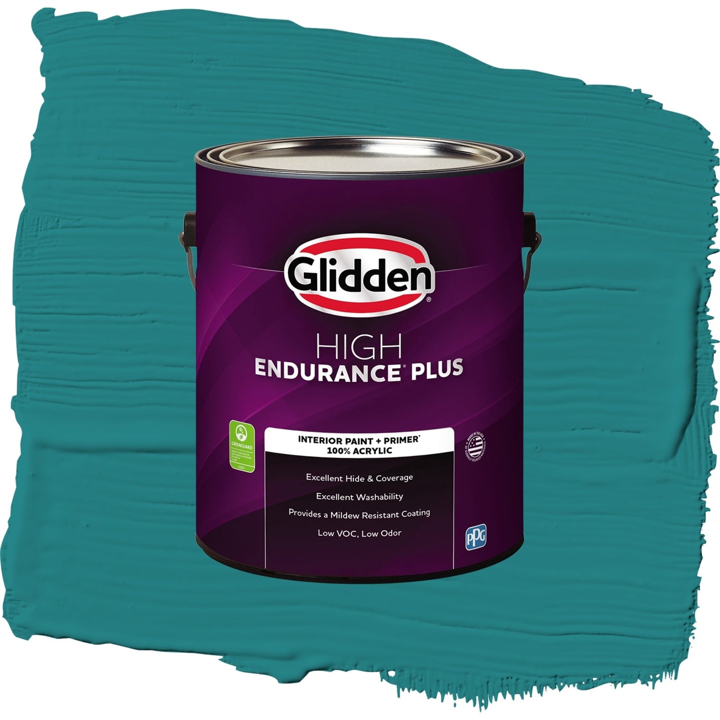 Glidden HEP Jade Jewel Interior Paint + Primer Flat , 1 Gallon