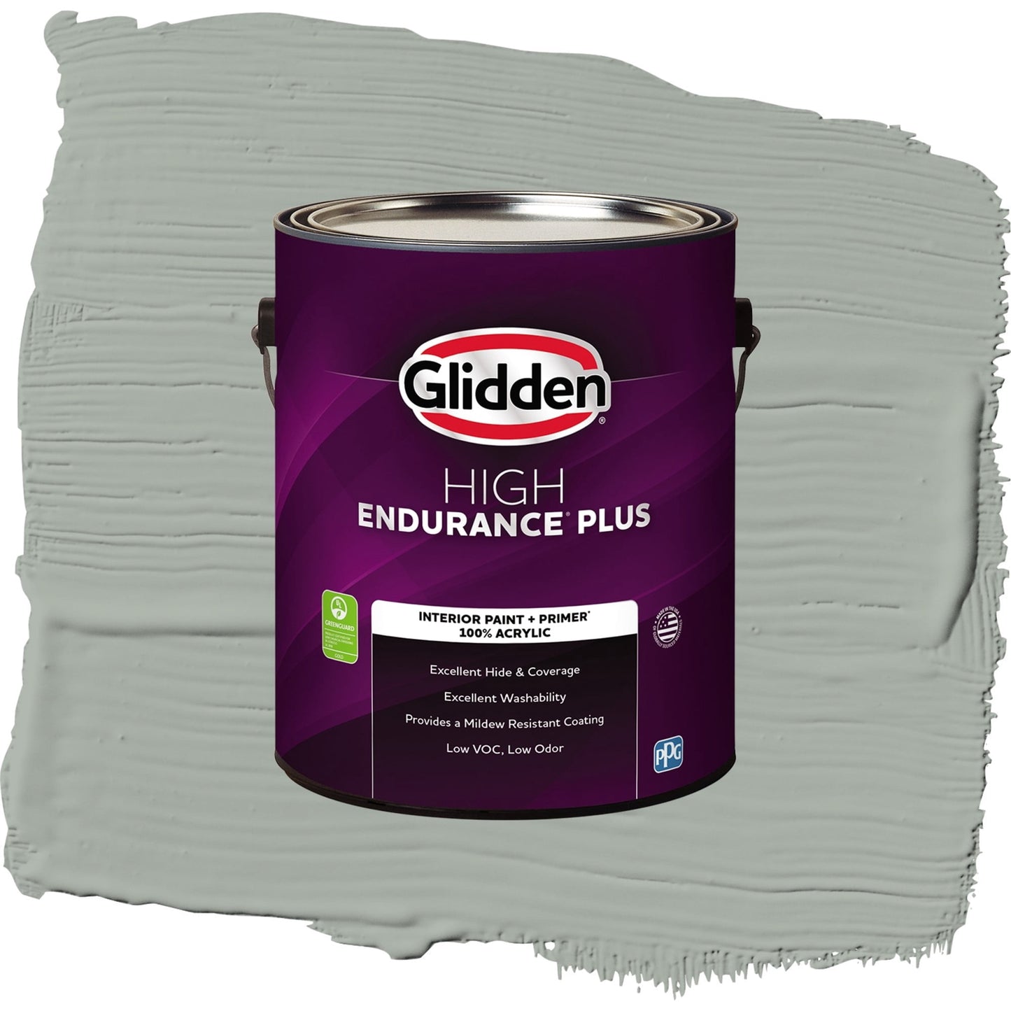 Glidden HEP Light Drizzle Interior Paint + Primer Flat , 1 Gallon
