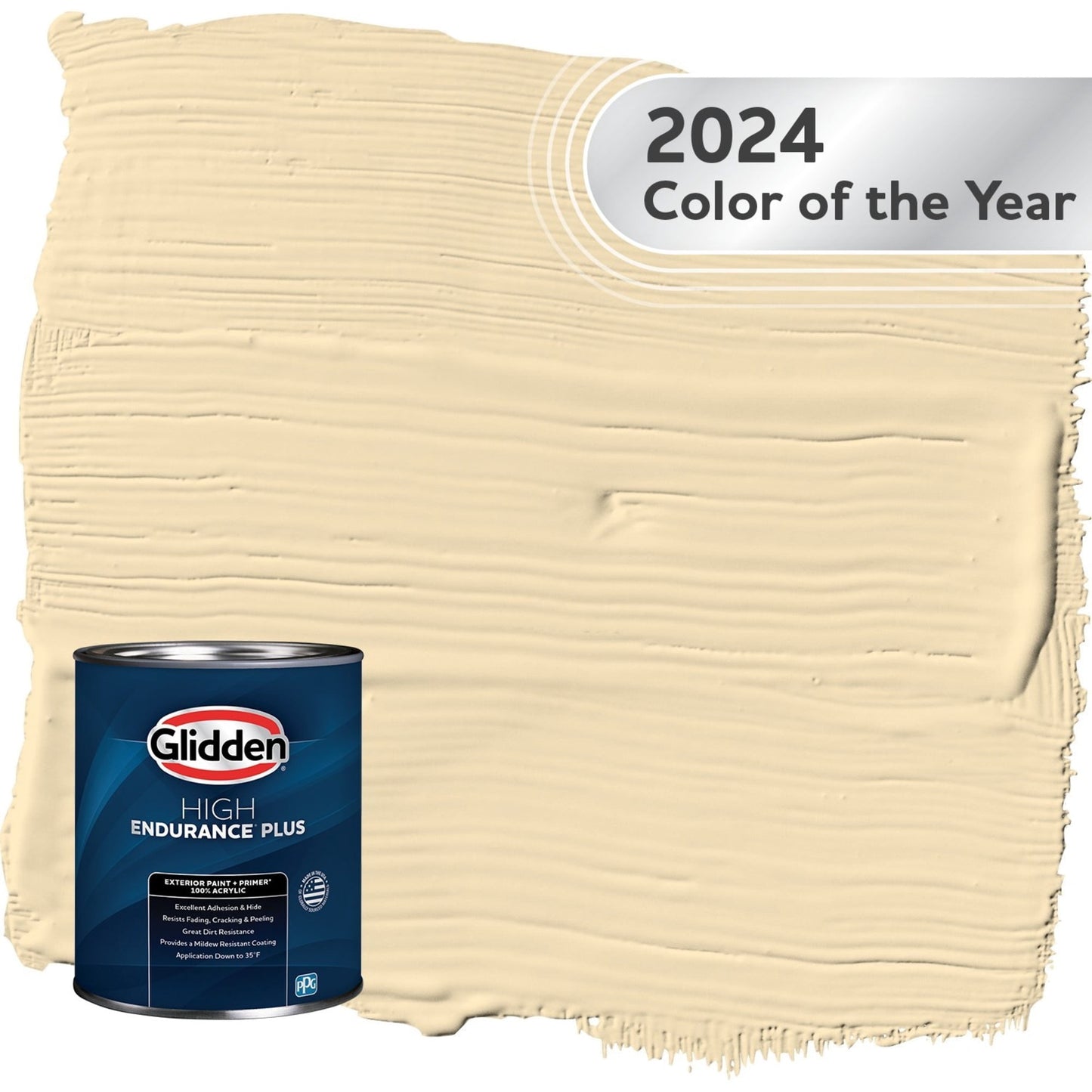 Glidden HEP Limitless / Yellow Satin Exterior Paint with Primer, 1 Quart
