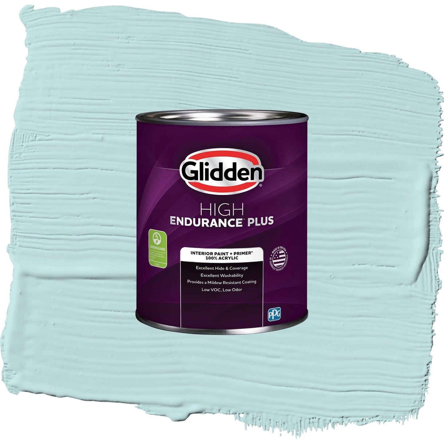 Glidden HEP Misty Aqua / Blue, Eggshell Interior Paint with Primer, 1 Quart