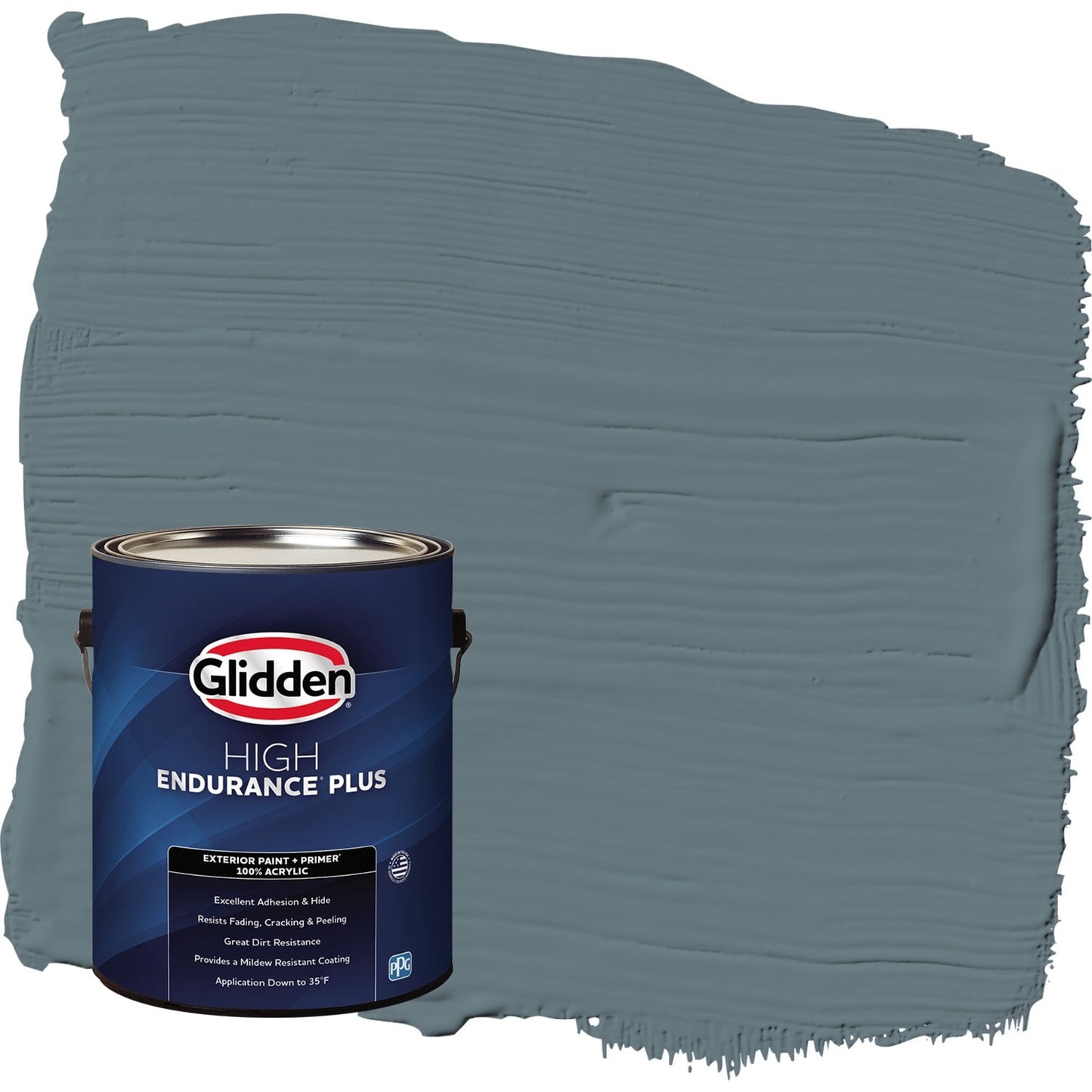Glidden HEP Night Rendezvous / Blue Satin Exterior Paint with Primer, 1 Gallon