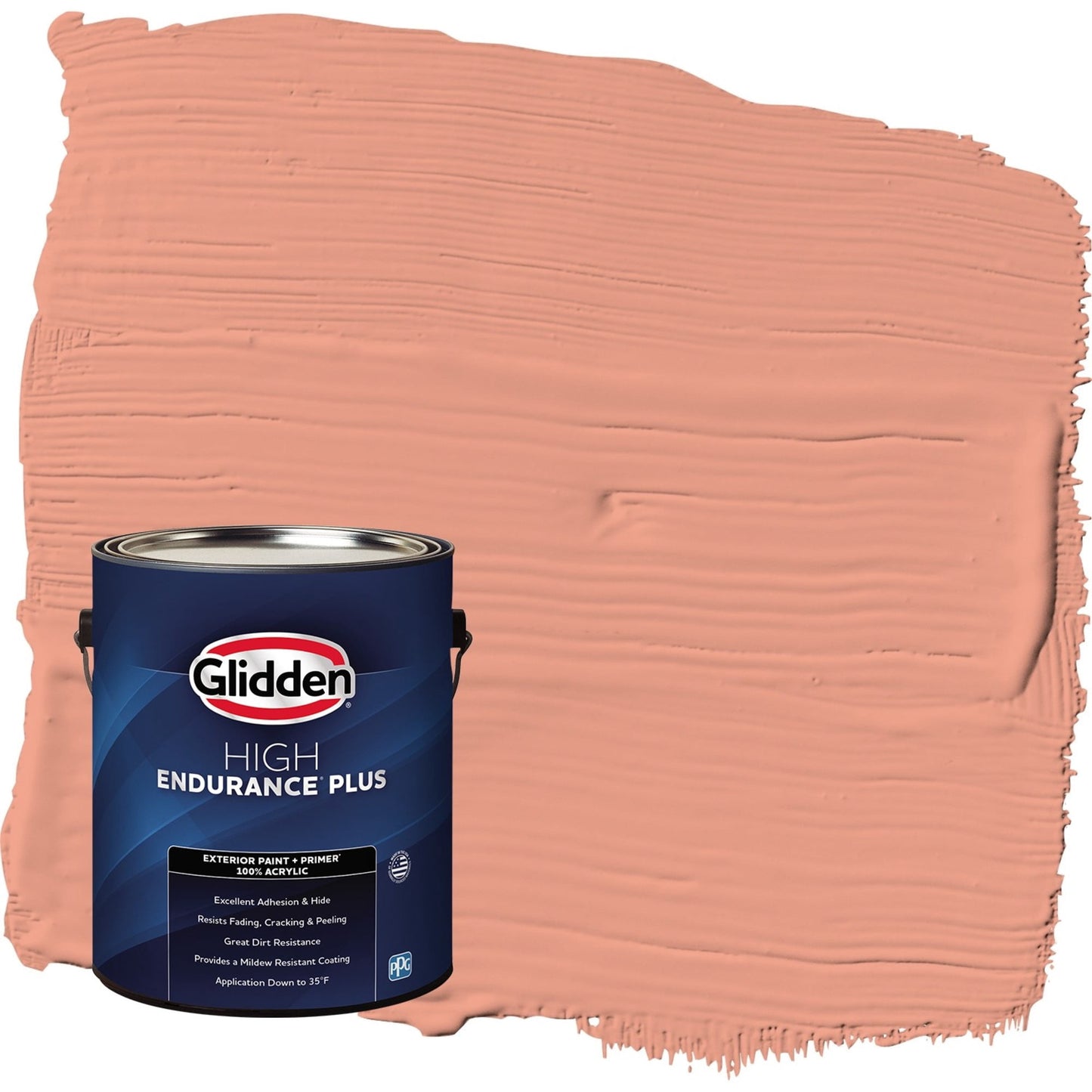 Glidden HEP Opal Fire / Orange Satin Exterior Paint with Primer, 1 Gallon