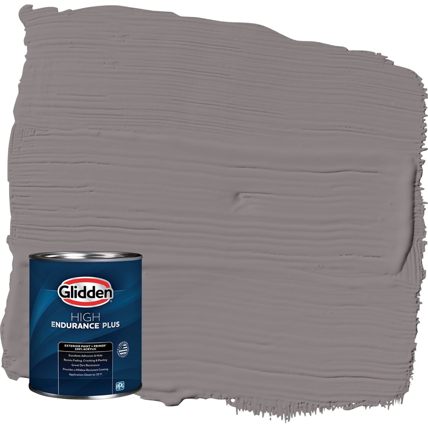 Glidden HEP Pewter Mug / Gray Satin Exterior Paint with Primer, 1 Quart