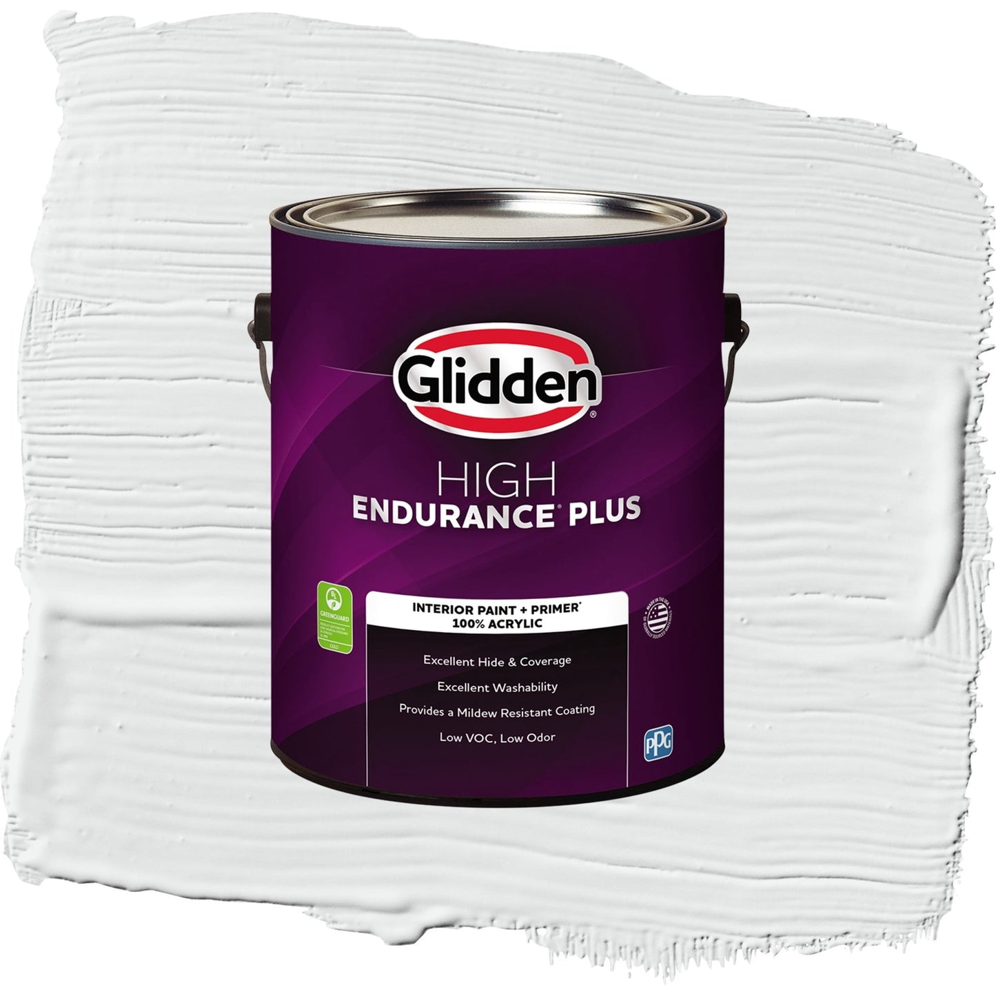 Glidden HEP Radisson / White Eggshell Interior Paint with Primer, 1 Gallon