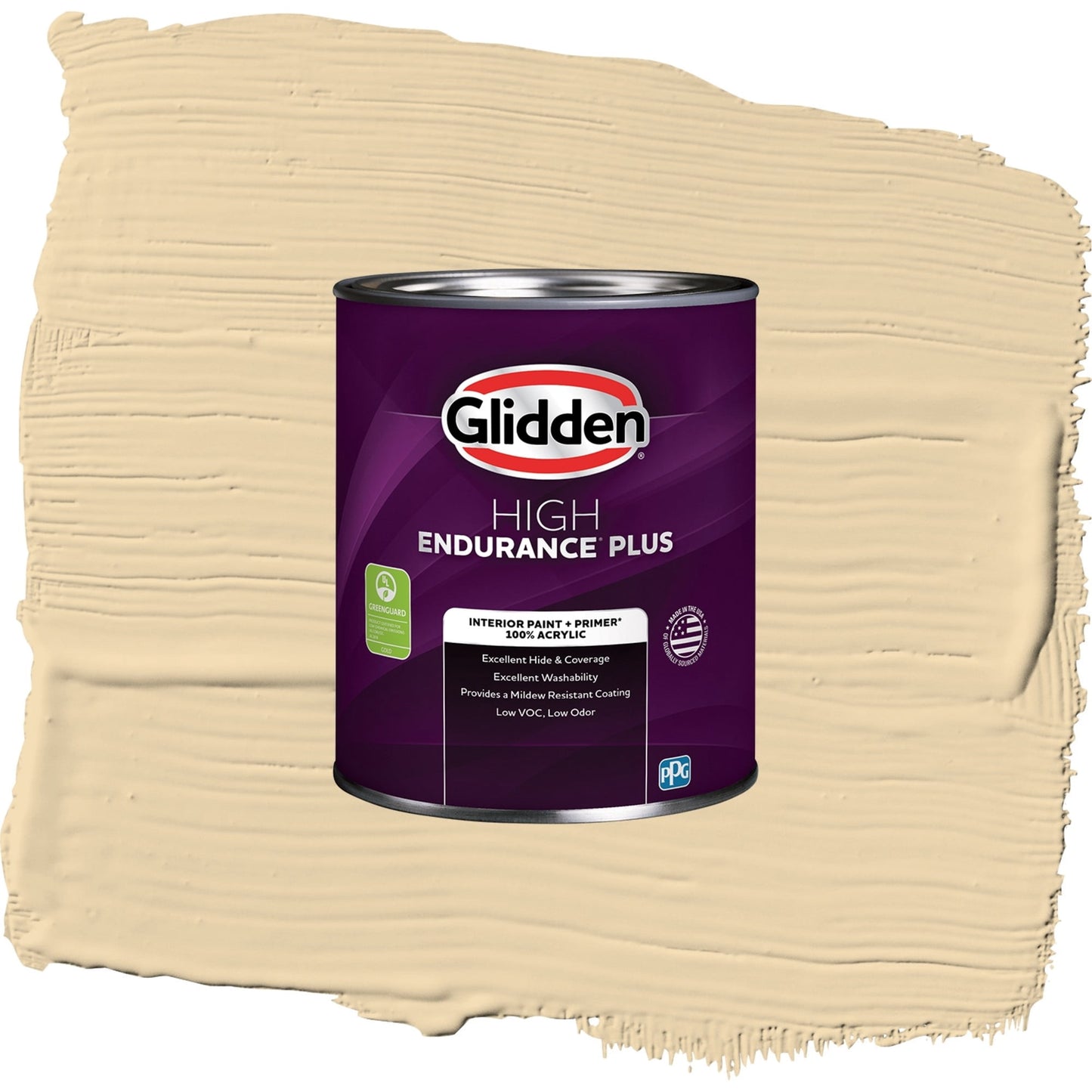 Glidden HEP Tuscan Bread / Beige, Eggshell Interior Paint with Primer, 1 Quart