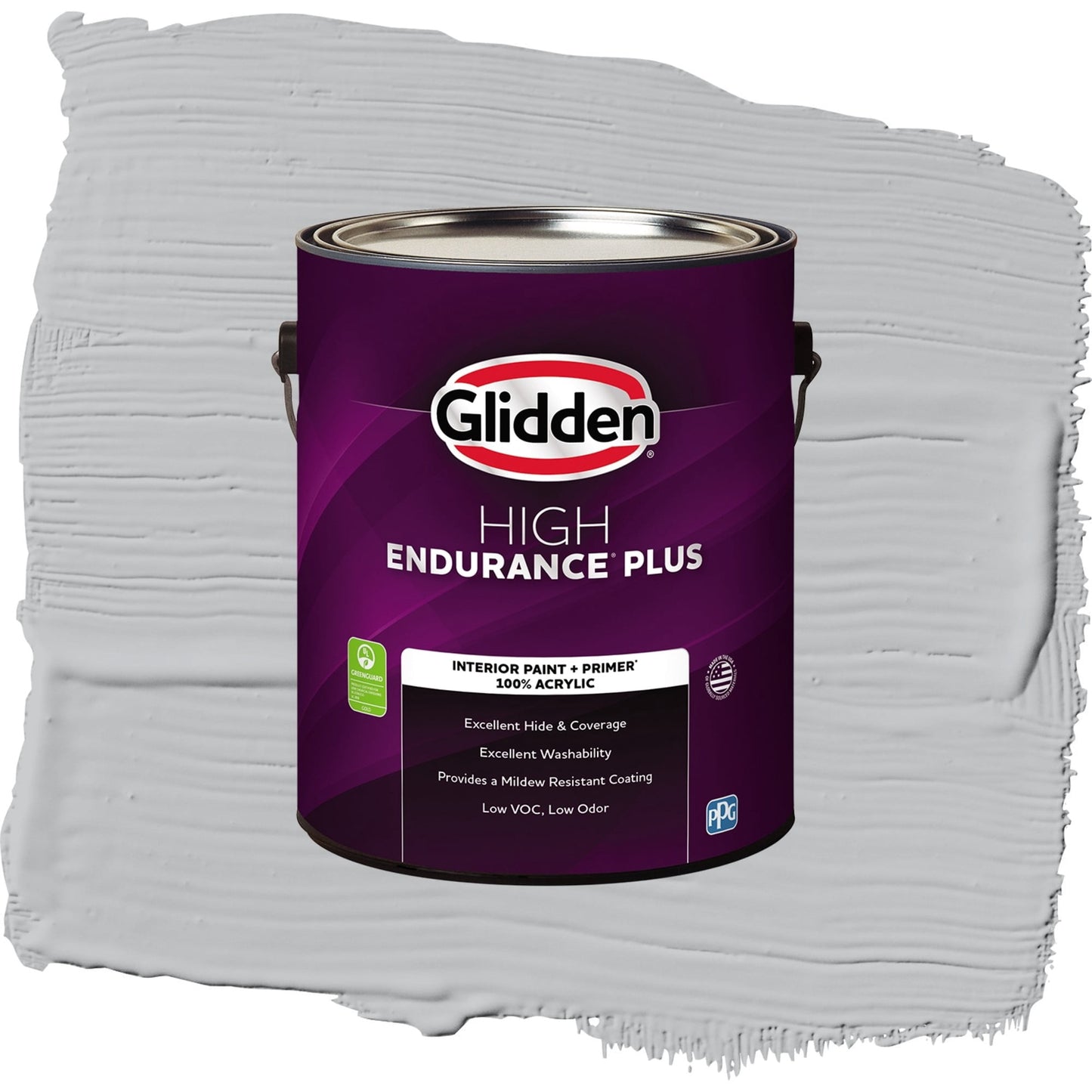 Glidden HEP Whirlwind / Gray, Flat Interior Paint with Primer, 1 Gallon