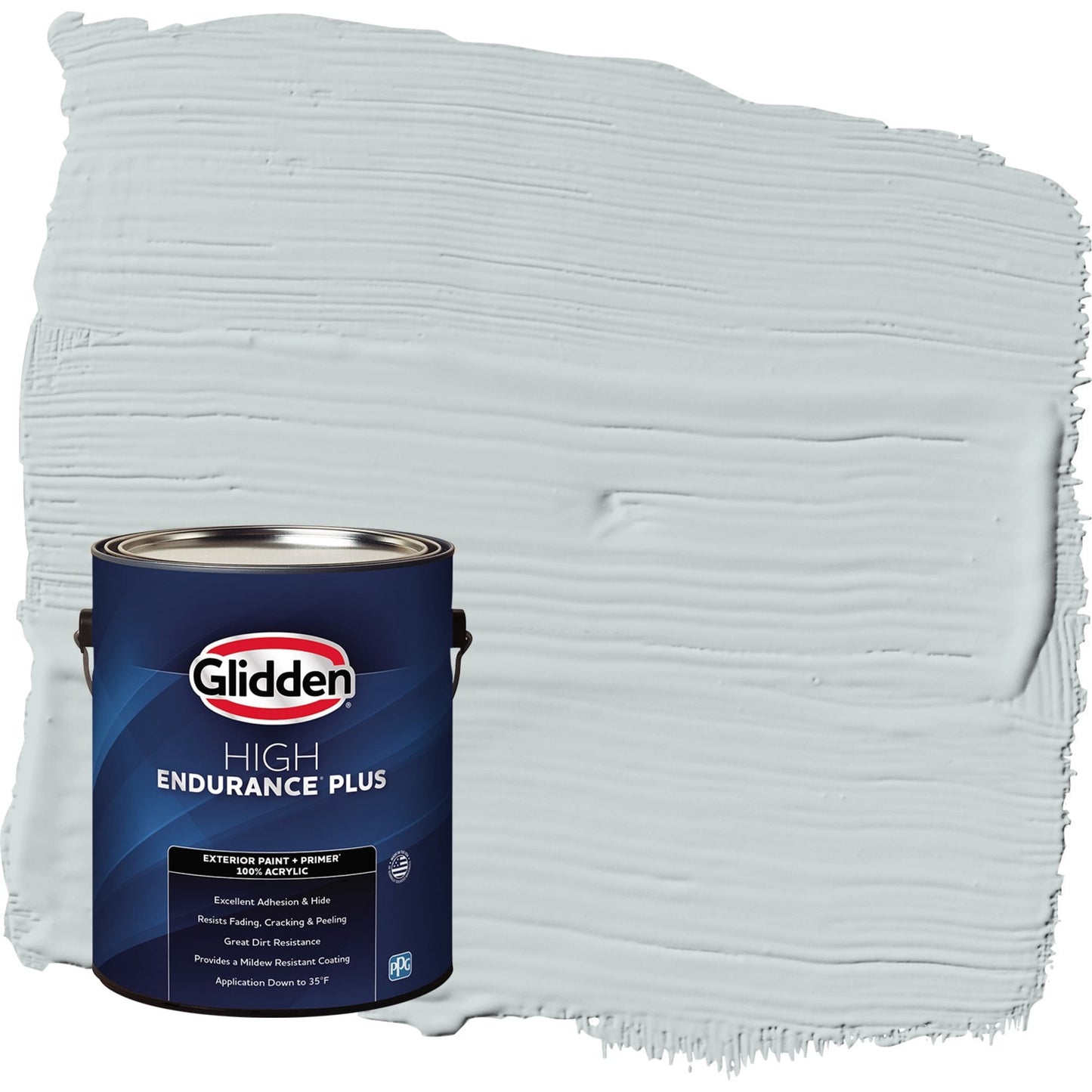 Glidden HEP Winter Chill / Gray Satin Exterior Paint with Primer, 1 Gallon