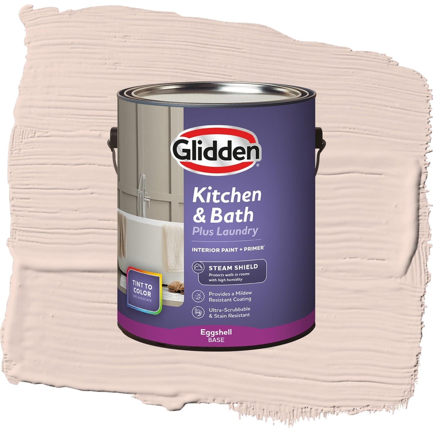 Glidden Glidden Kitchen Bath and Laundry Bare Beige / Orange, Eggshell Interior Paint with Primer, 1 Gallon