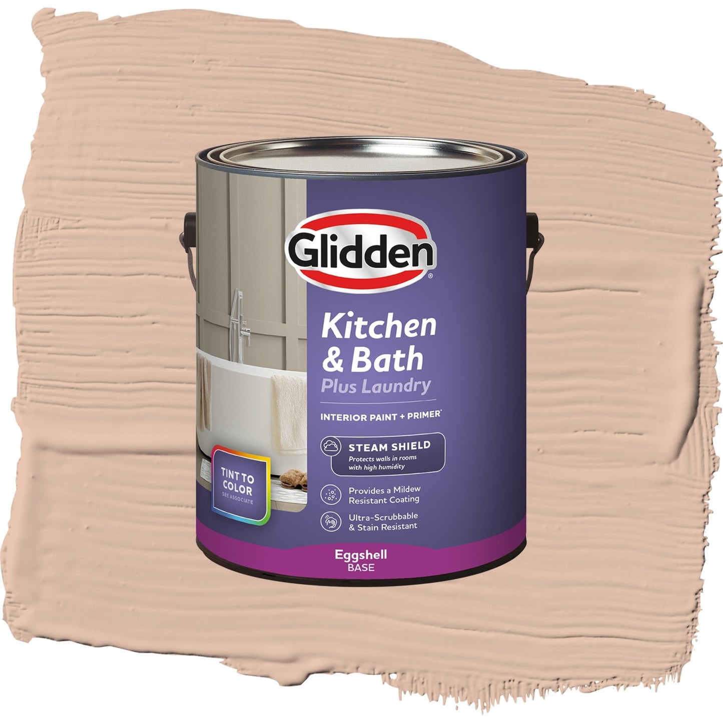 Glidden Glidden Kitchen Bath and Laundry Cinnamon Ice / Orange, Eggshell Interior Paint with Primer, 1 Gallon