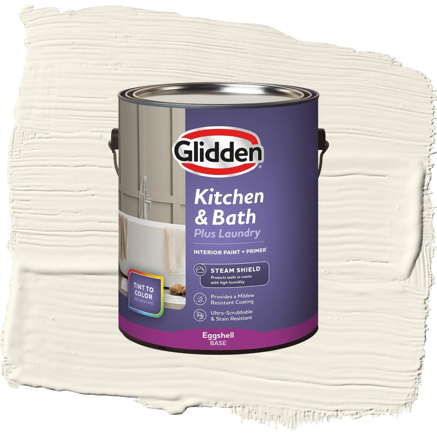 Glidden Glidden Kitchen Bath and Laundry Horseradish / Beige, Eggshell Interior Paint with Primer, 1 Gallon