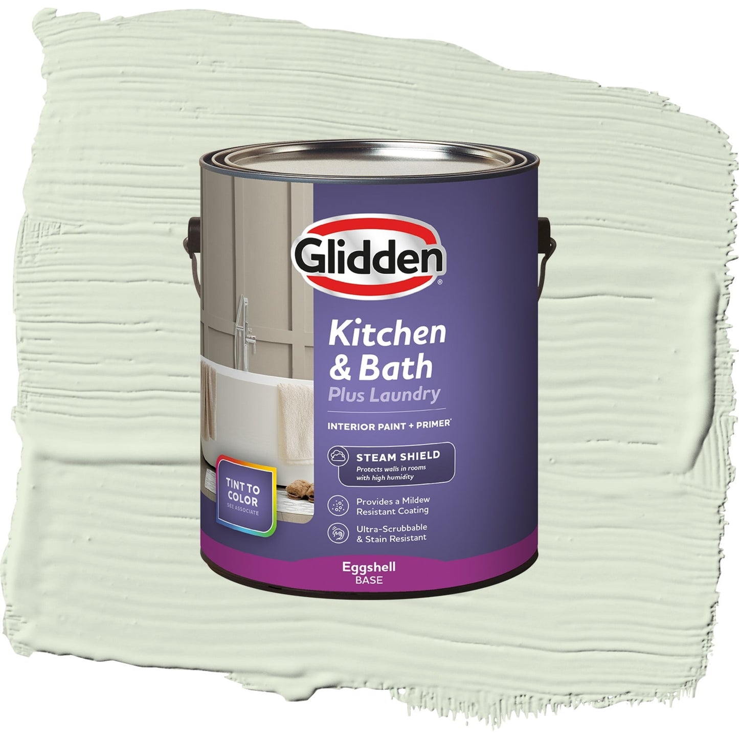 Glidden Glidden Kitchen Bath and Laundry Lime Spritz / Green, Eggshell Interior Paint with Primer, 1 Gallon