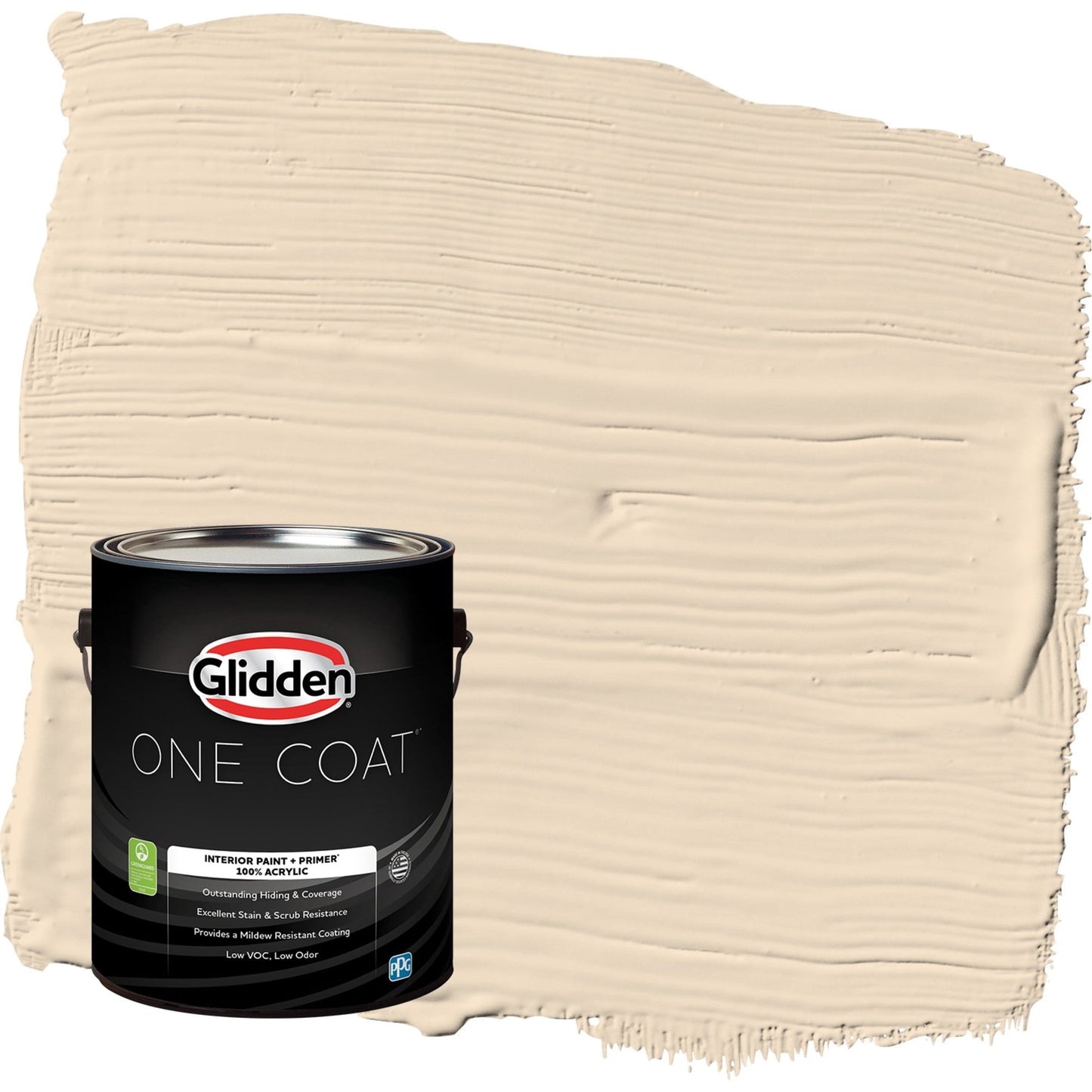 Glidden One Coat Antique Parchment / Beige Semi-Gloss Interior Paint with Primer, 1 Gallon