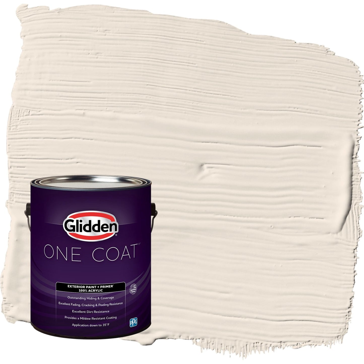 Glidden One Coat Moroccan Moonlight / Beige Semi-Gloss Exterior Paint with Primer, 1 Gallon